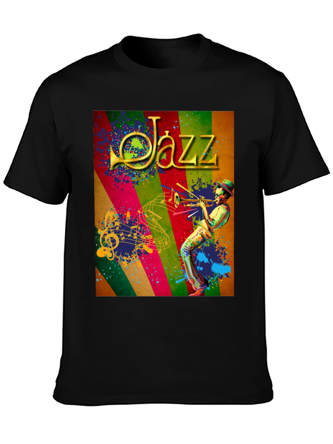 Jazz Musician Graphic Tee - Cool Music T-Shirt