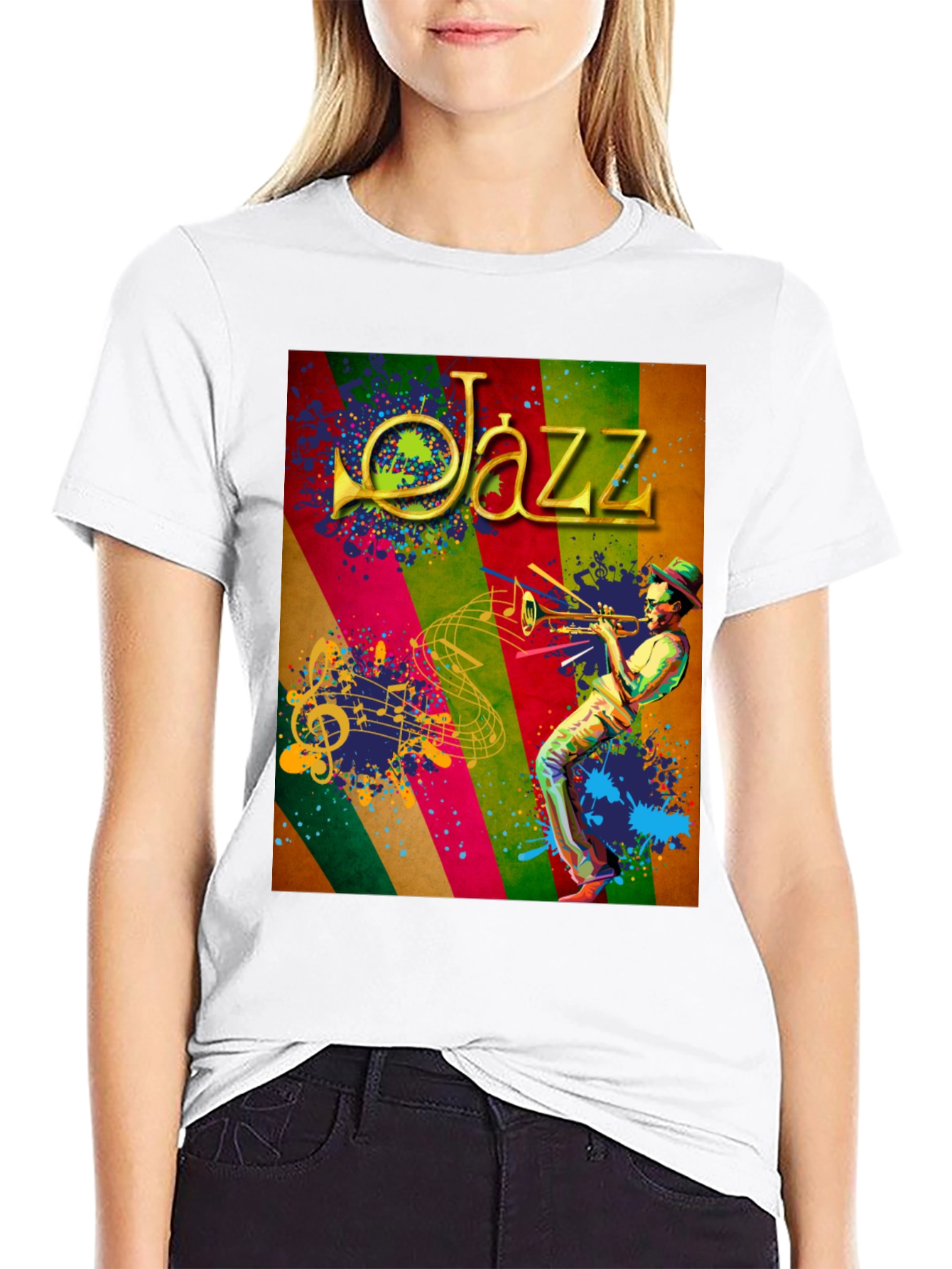 Jazz Musician Graphic Tee - Cool Music T-Shirt