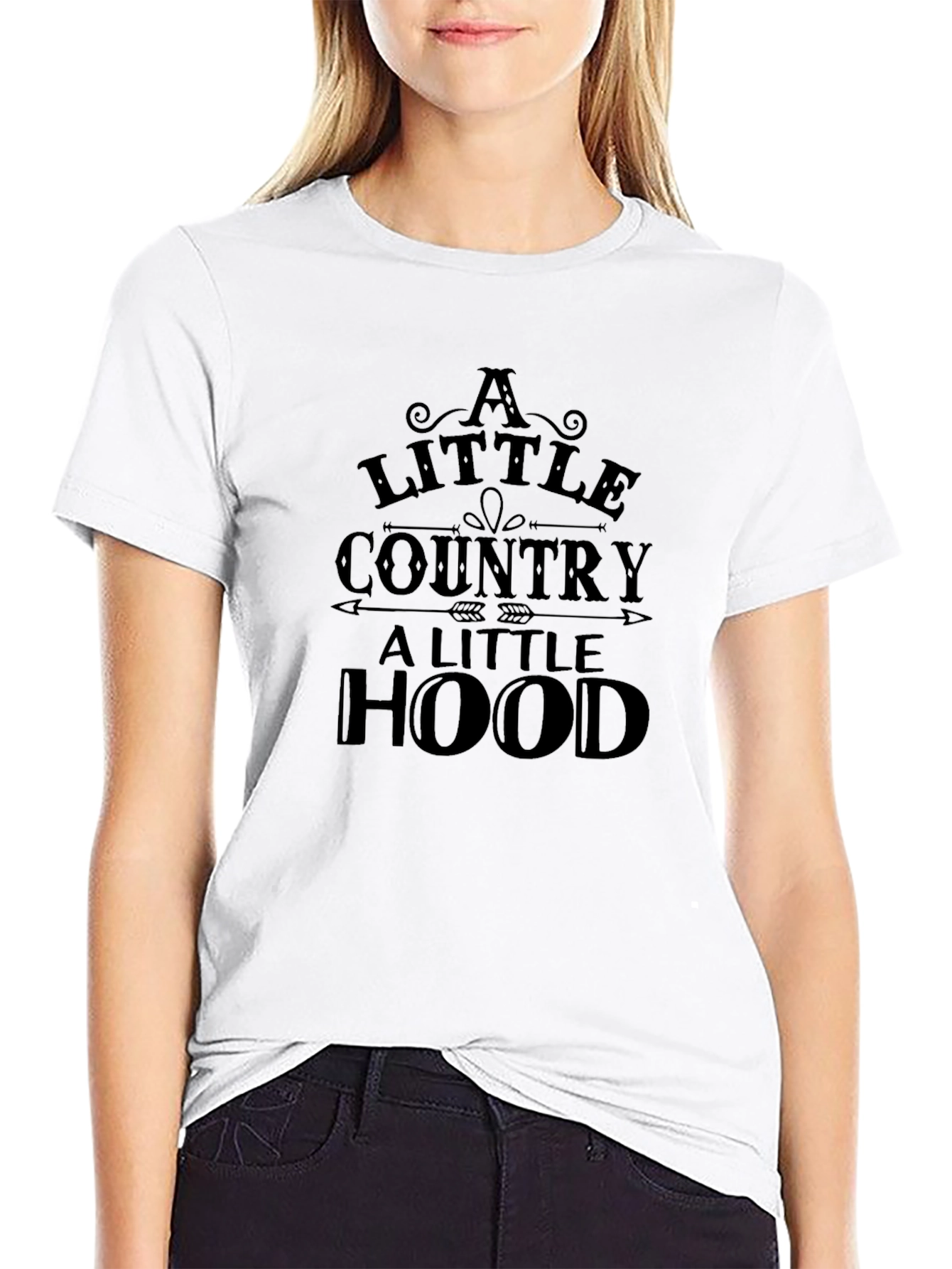 A Little Country A Little Hood Black T-Shirt