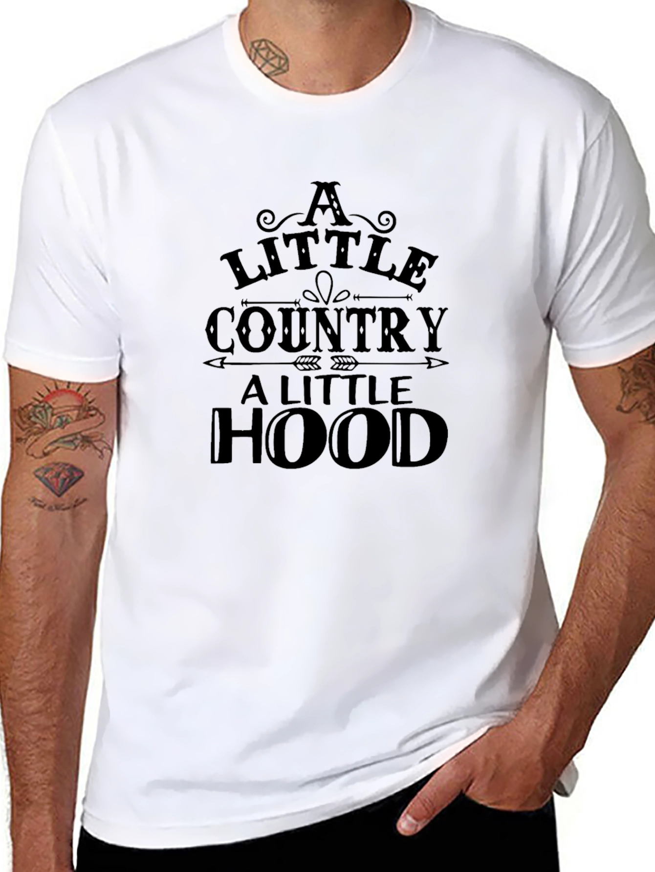 A Little Country A Little Hood Black T-Shirt