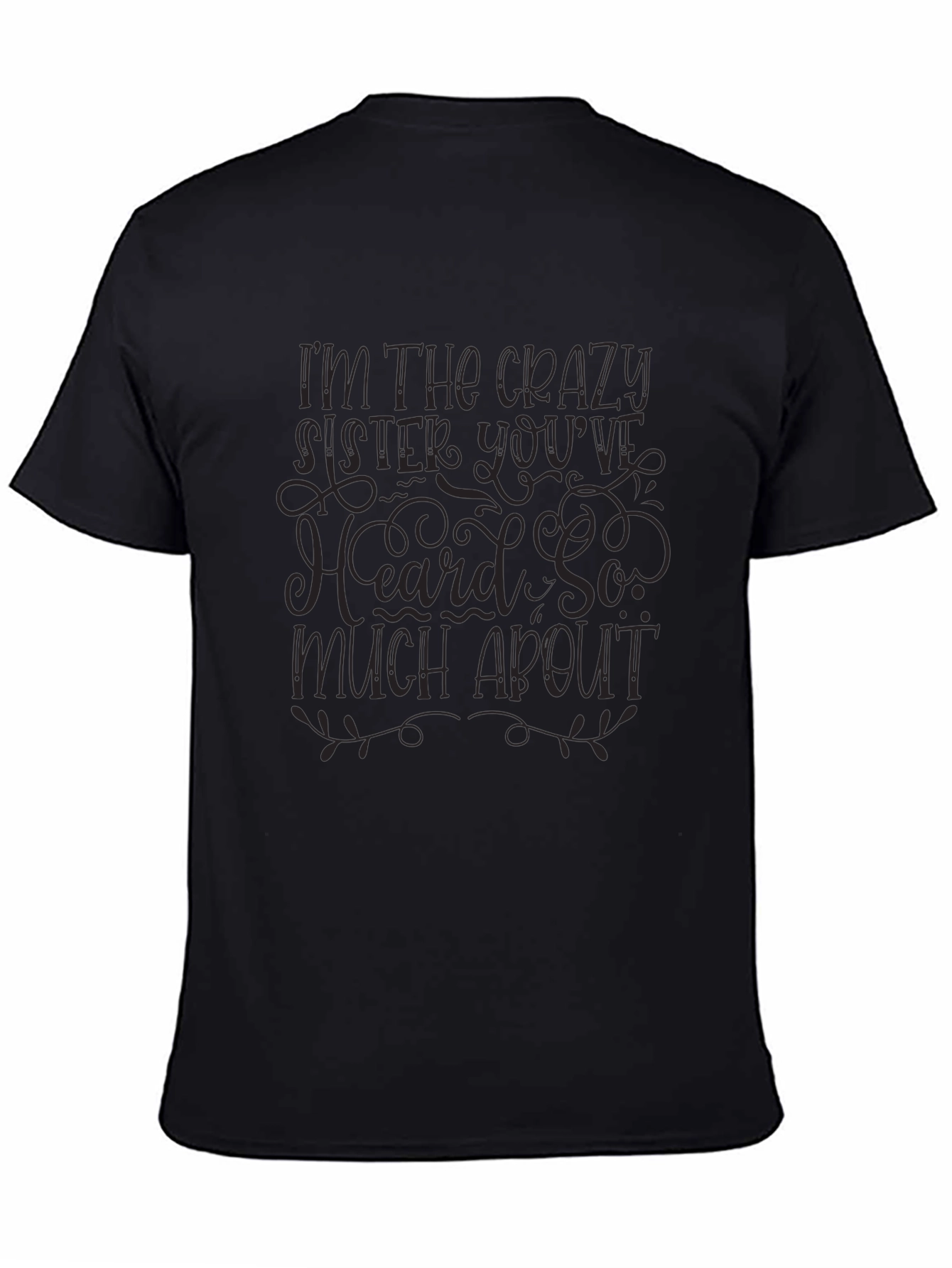Crazy Sister Graphic Tee - Trendy Black Cotton T-Shirt
