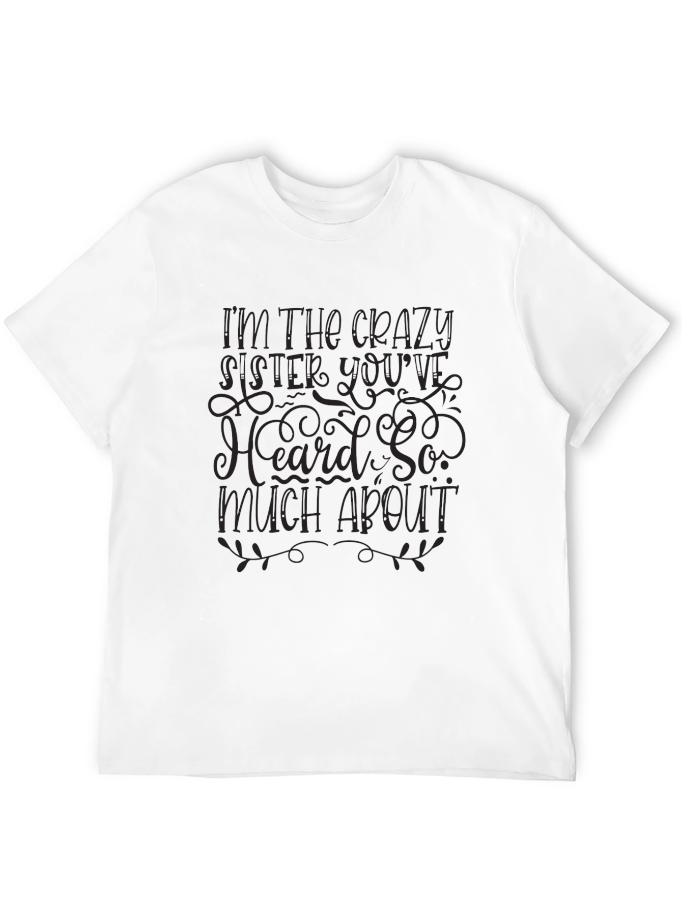 Crazy Sister Graphic Tee - Trendy Black Cotton T-Shirt