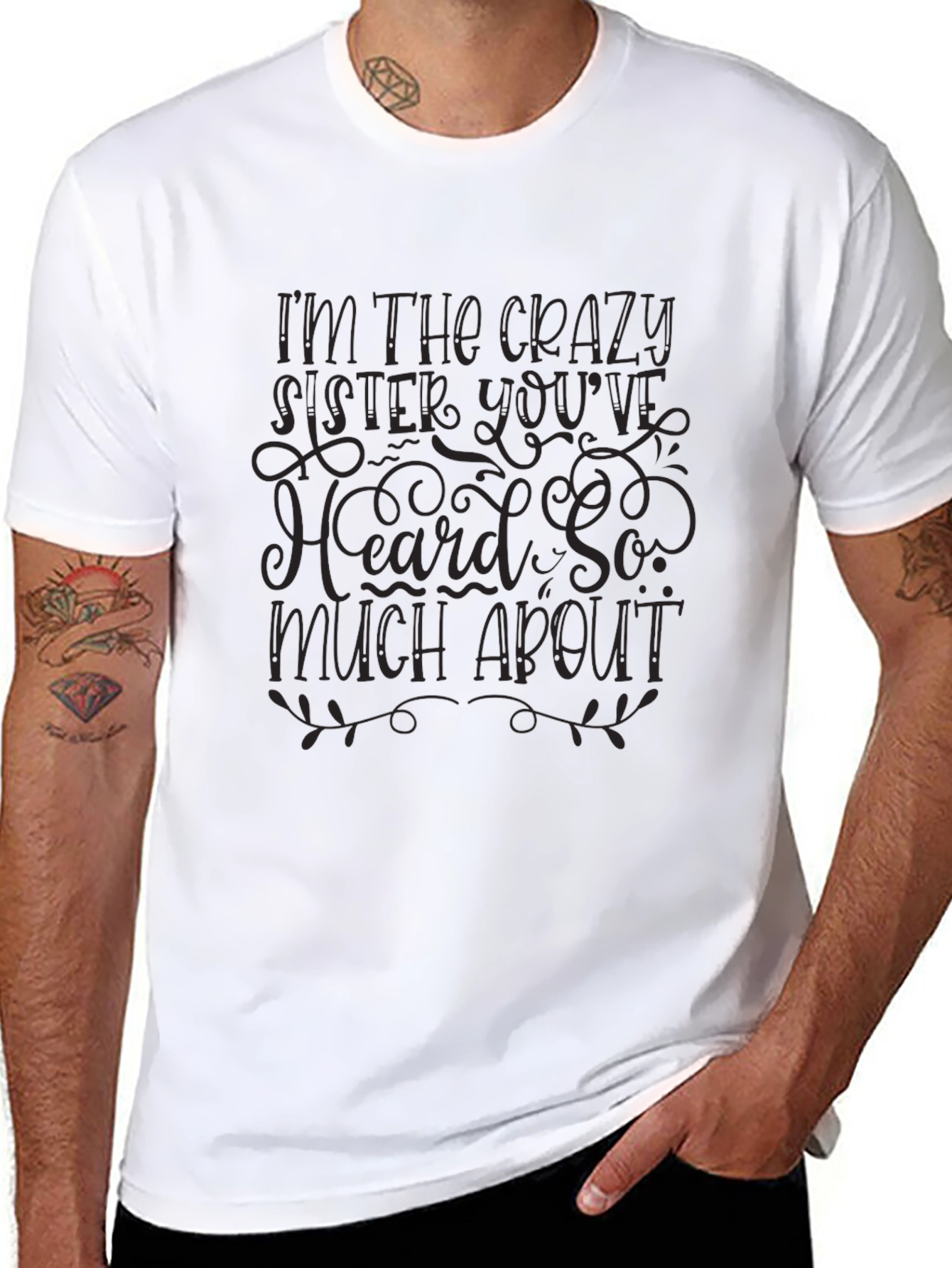 Crazy Sister Graphic Tee - Trendy Black Cotton T-Shirt