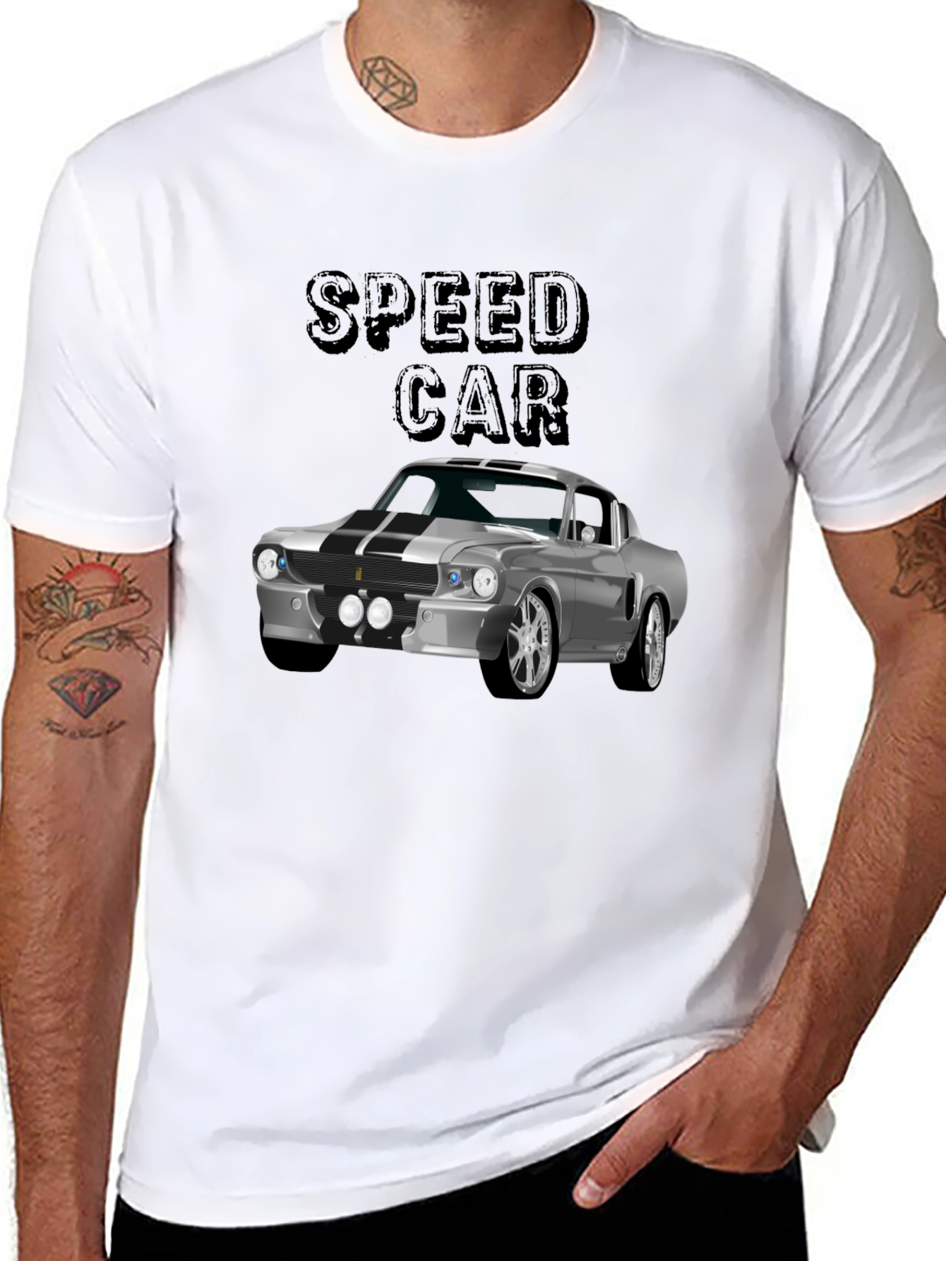 Classic Speed Car Graphic Tee - Black