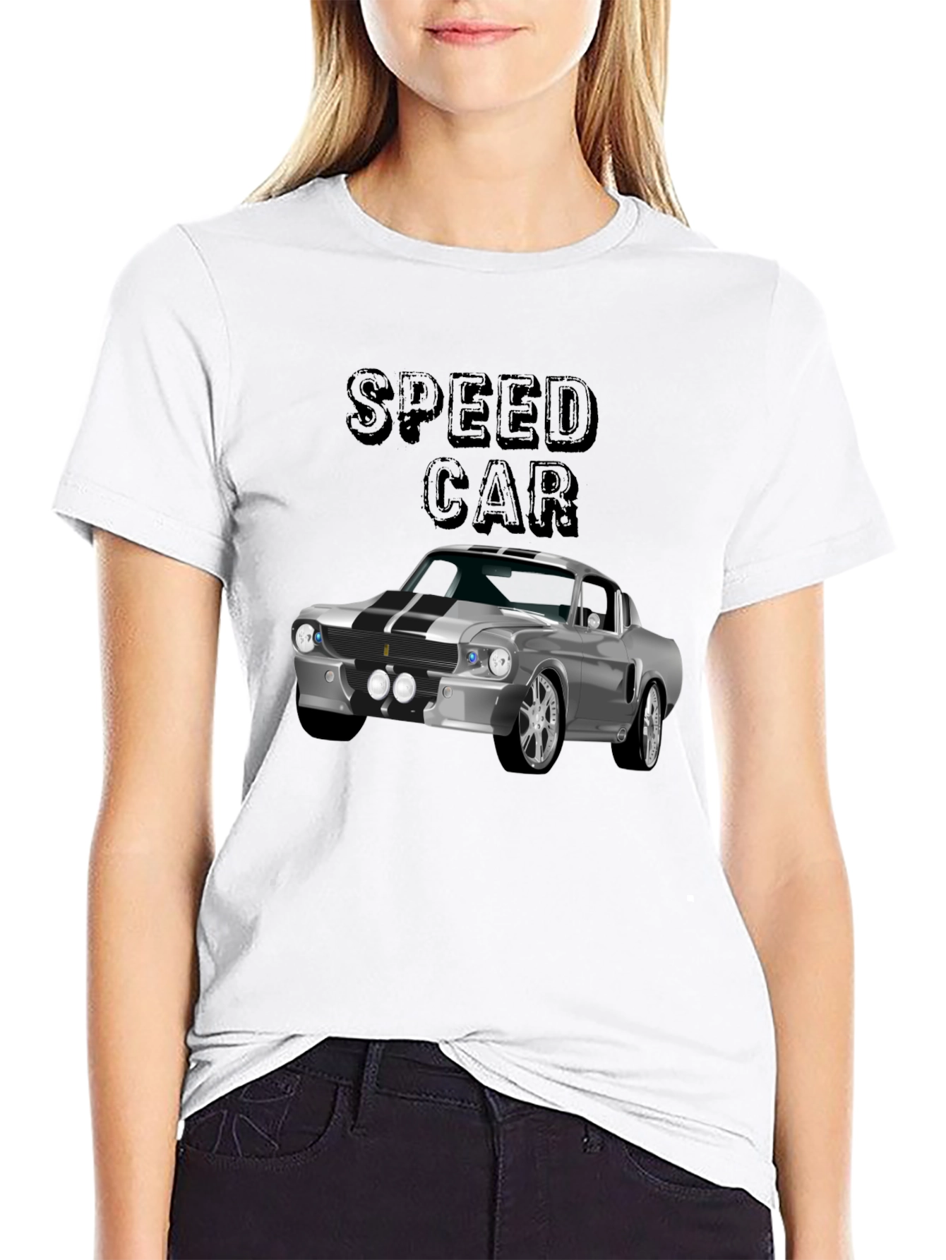 Classic Speed Car Graphic Tee - Black