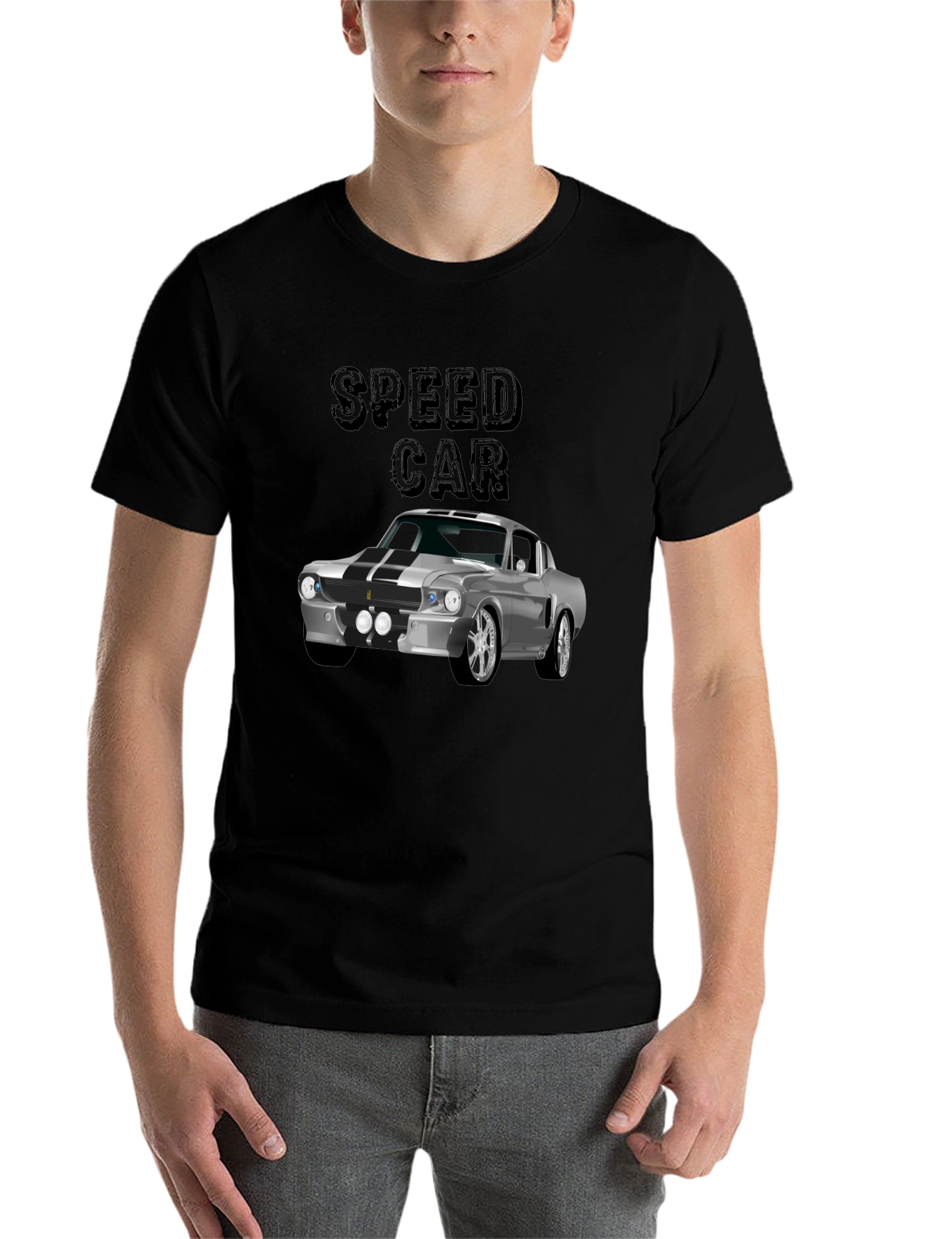 Classic Speed Car Graphic Tee - Black