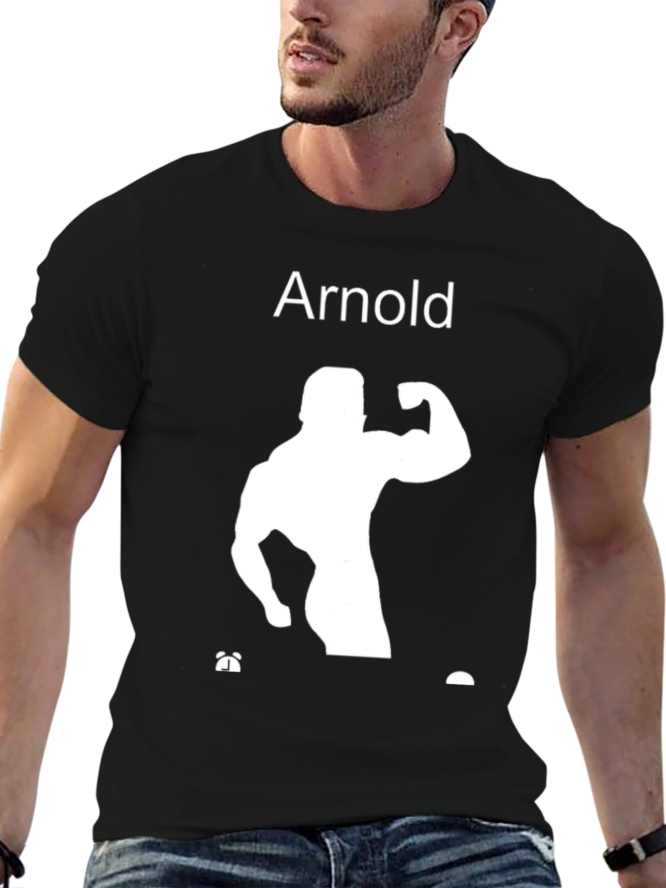Arnold Bodybuilding Silhouette Graphic Tee