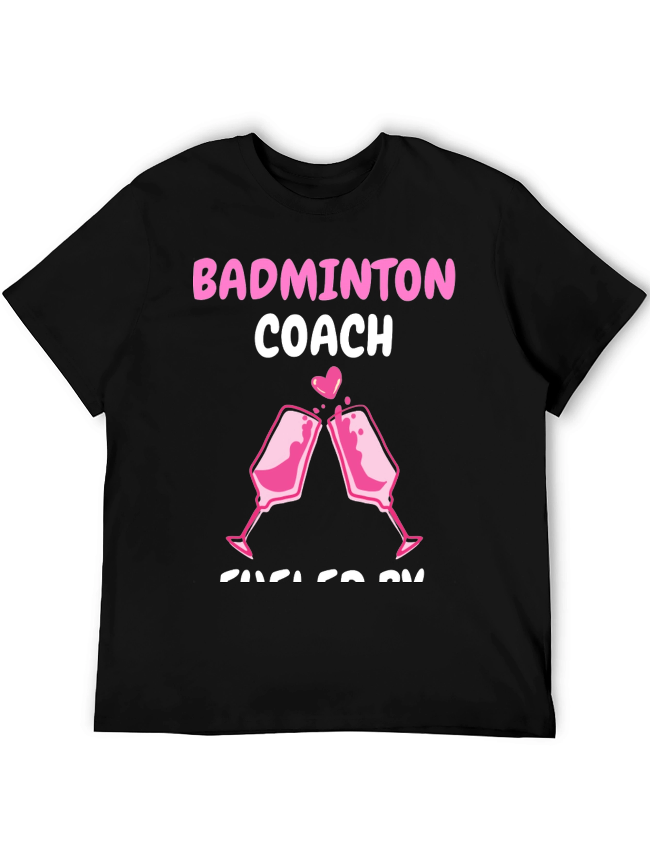 Badminton Coach T-Shirt - Pink Toast Design