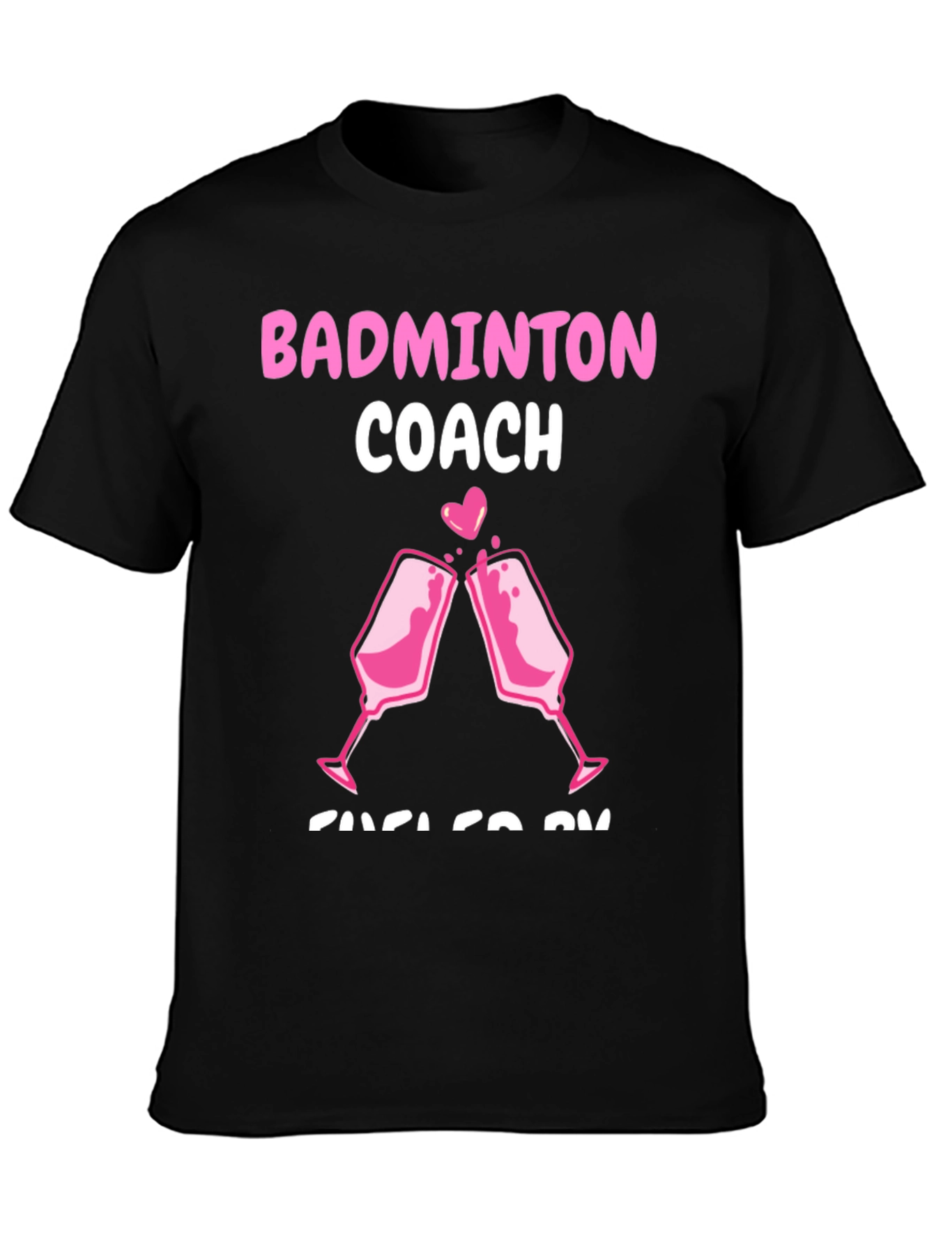 Badminton Coach T-Shirt - Pink Toast Design