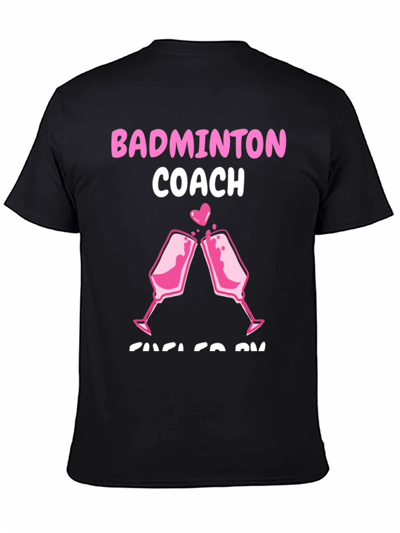 Badminton Coach T-Shirt - Pink Toast Design