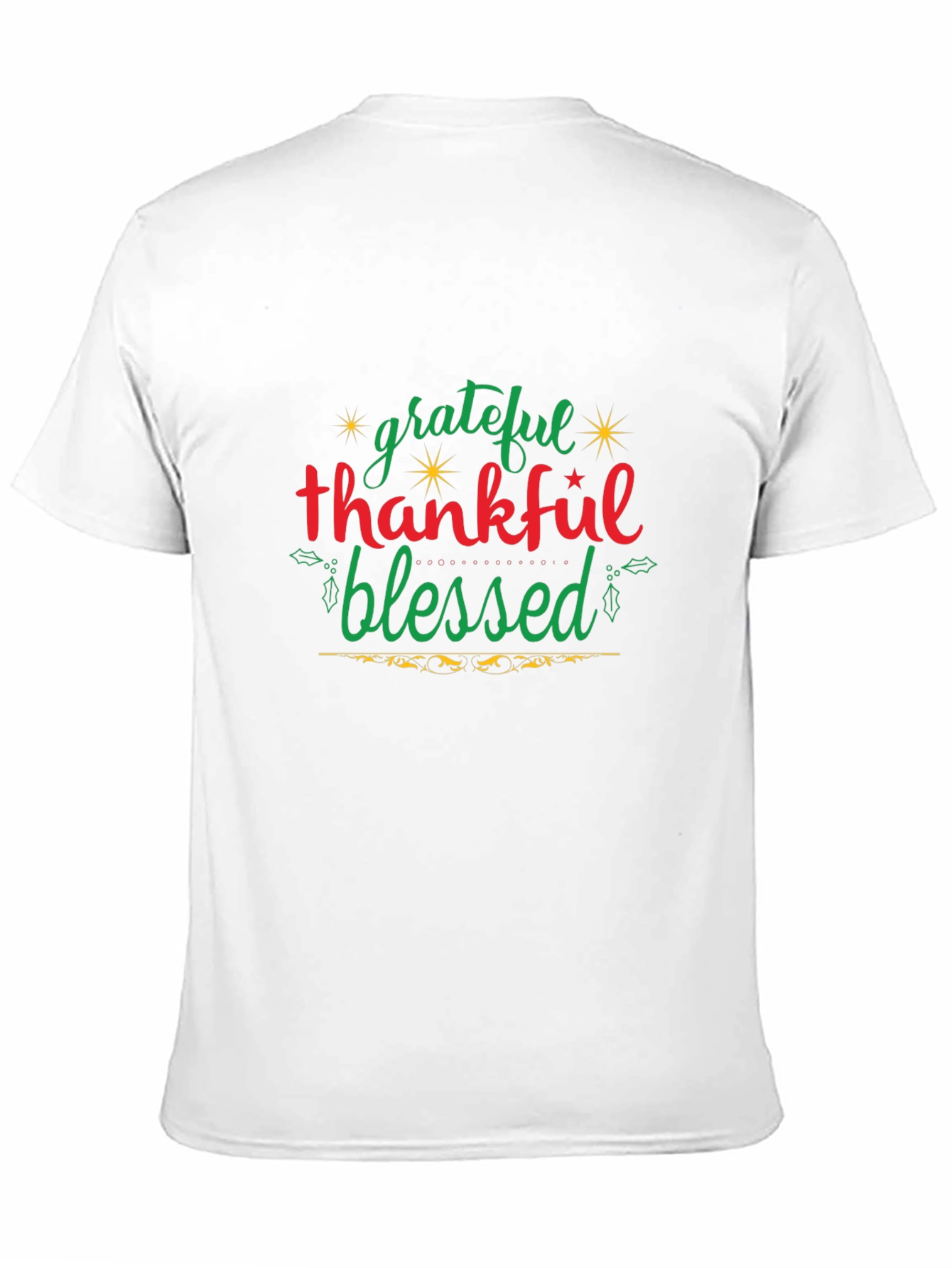 Grateful Thankful Blessed Graphic Tee - Black