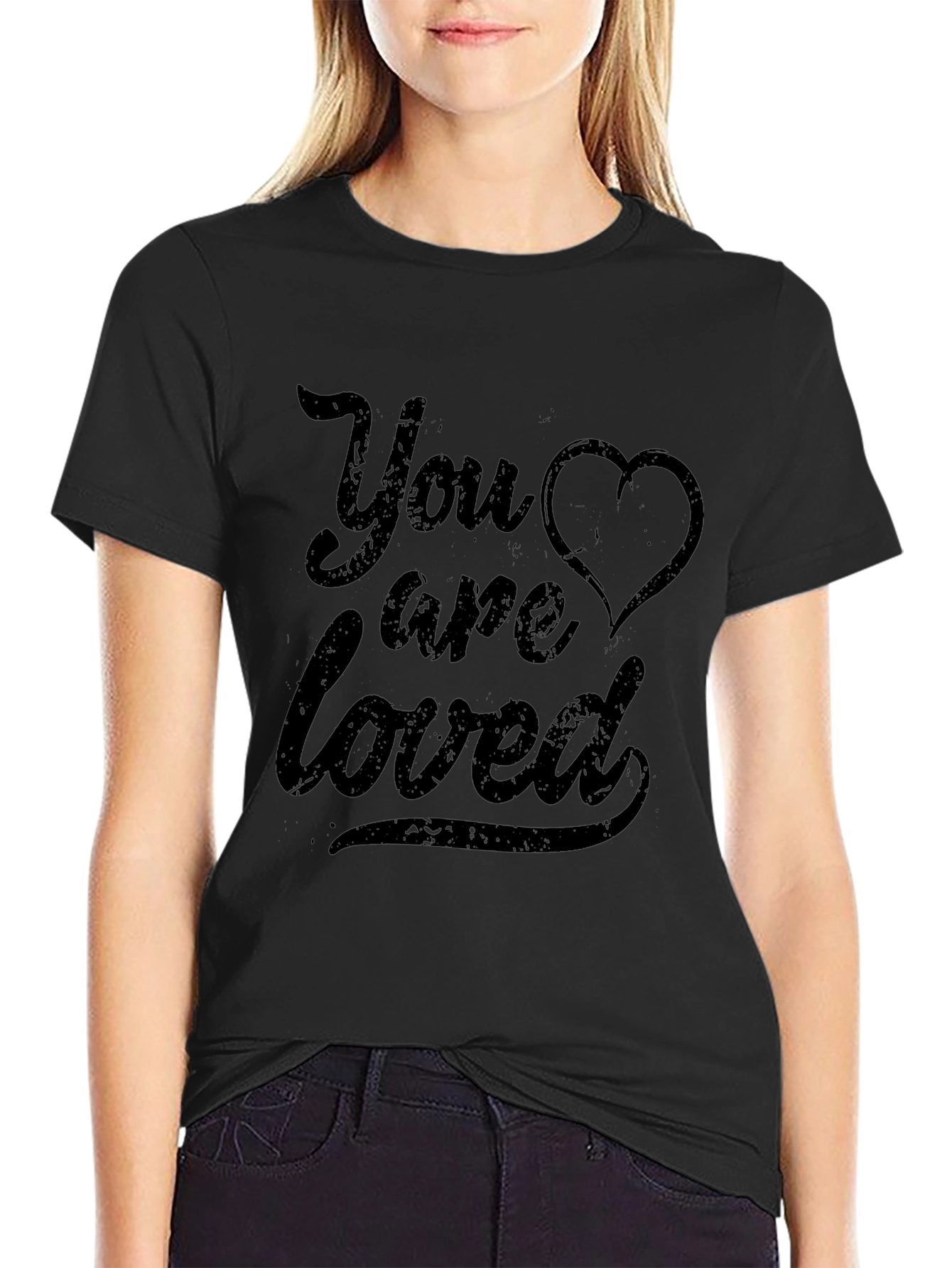 You Are Loved Graphic Tee - Black T-Shirt