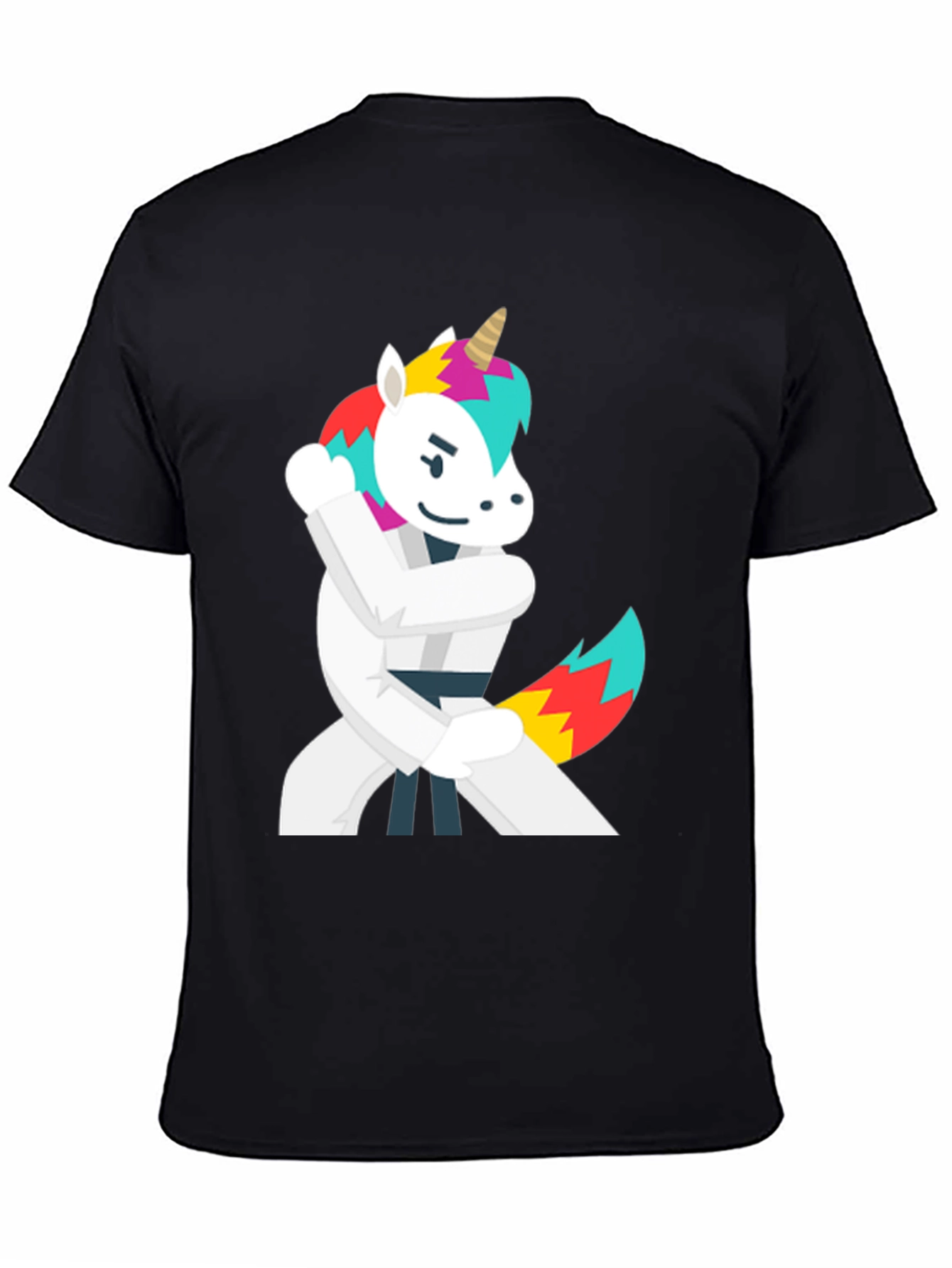 Karate Unicorn Black T-Shirt