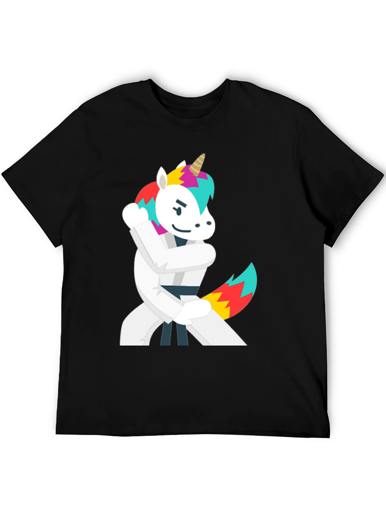Karate Unicorn Black T-Shirt