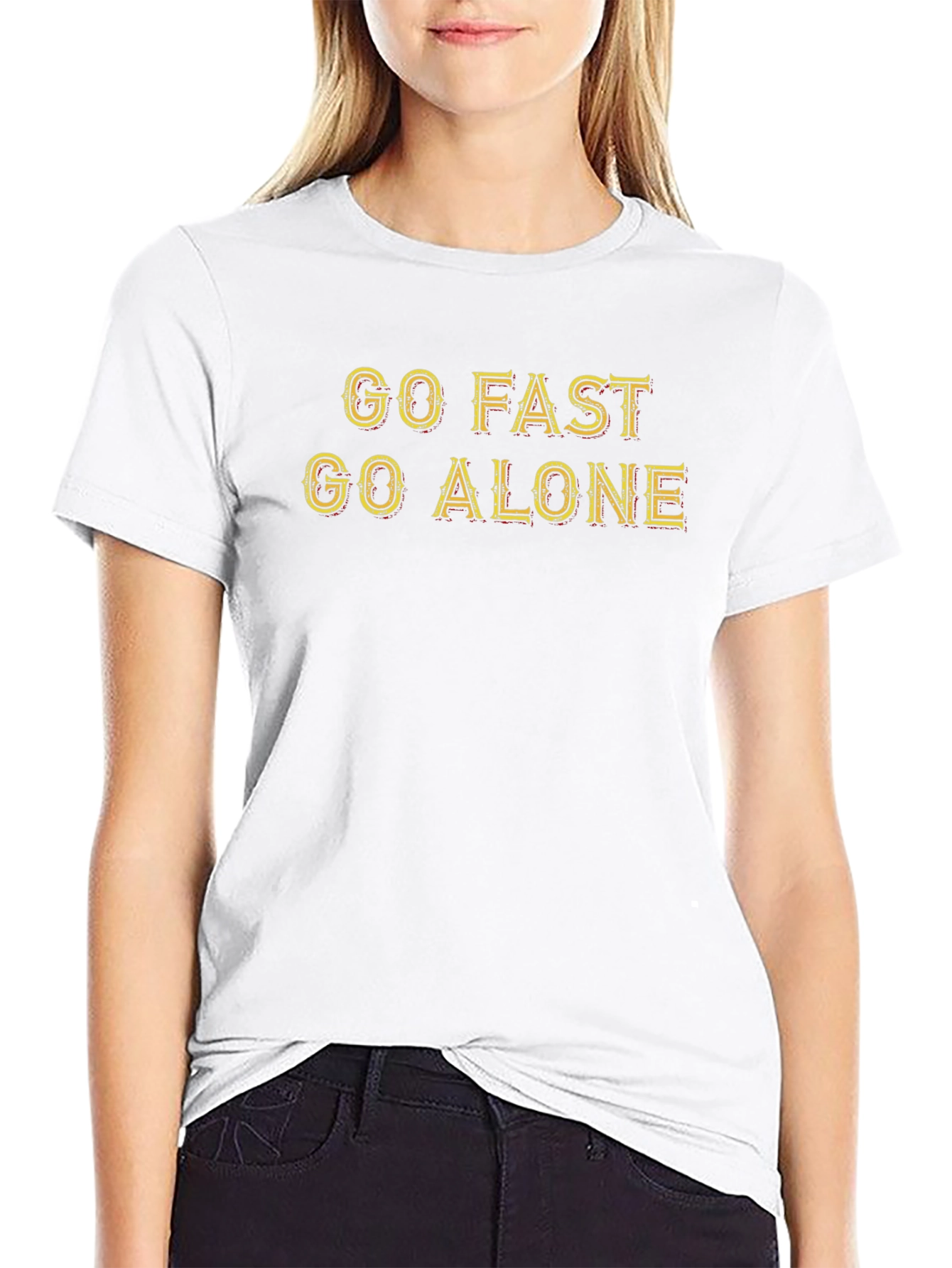 Go Fast Go Alone Graphic Tee - Black