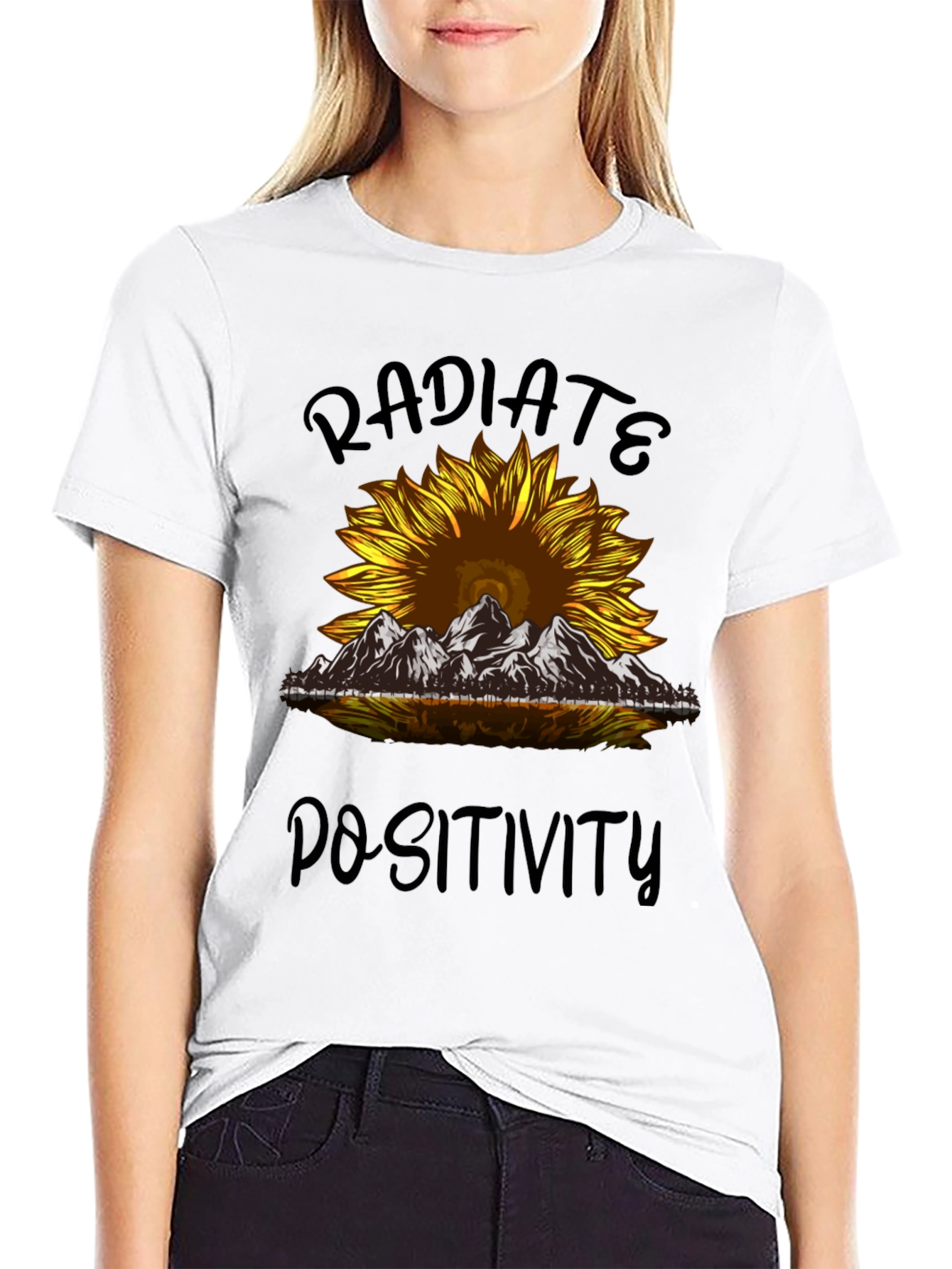 Radiate Positivity Sunflower Graphic Tee