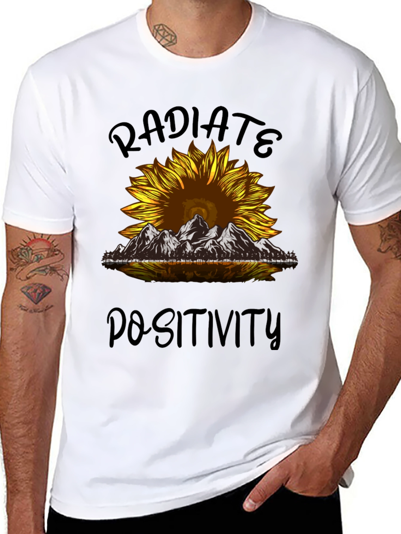 Radiate Positivity Sunflower Graphic Tee