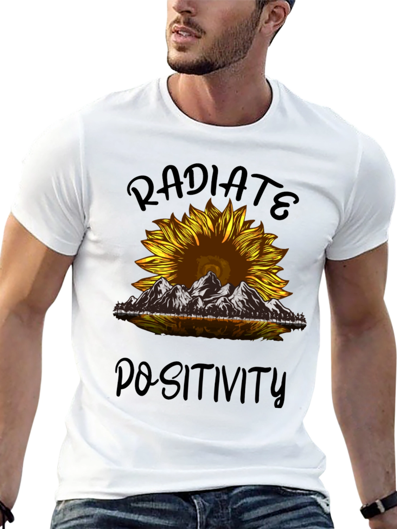 Radiate Positivity Sunflower Graphic Tee