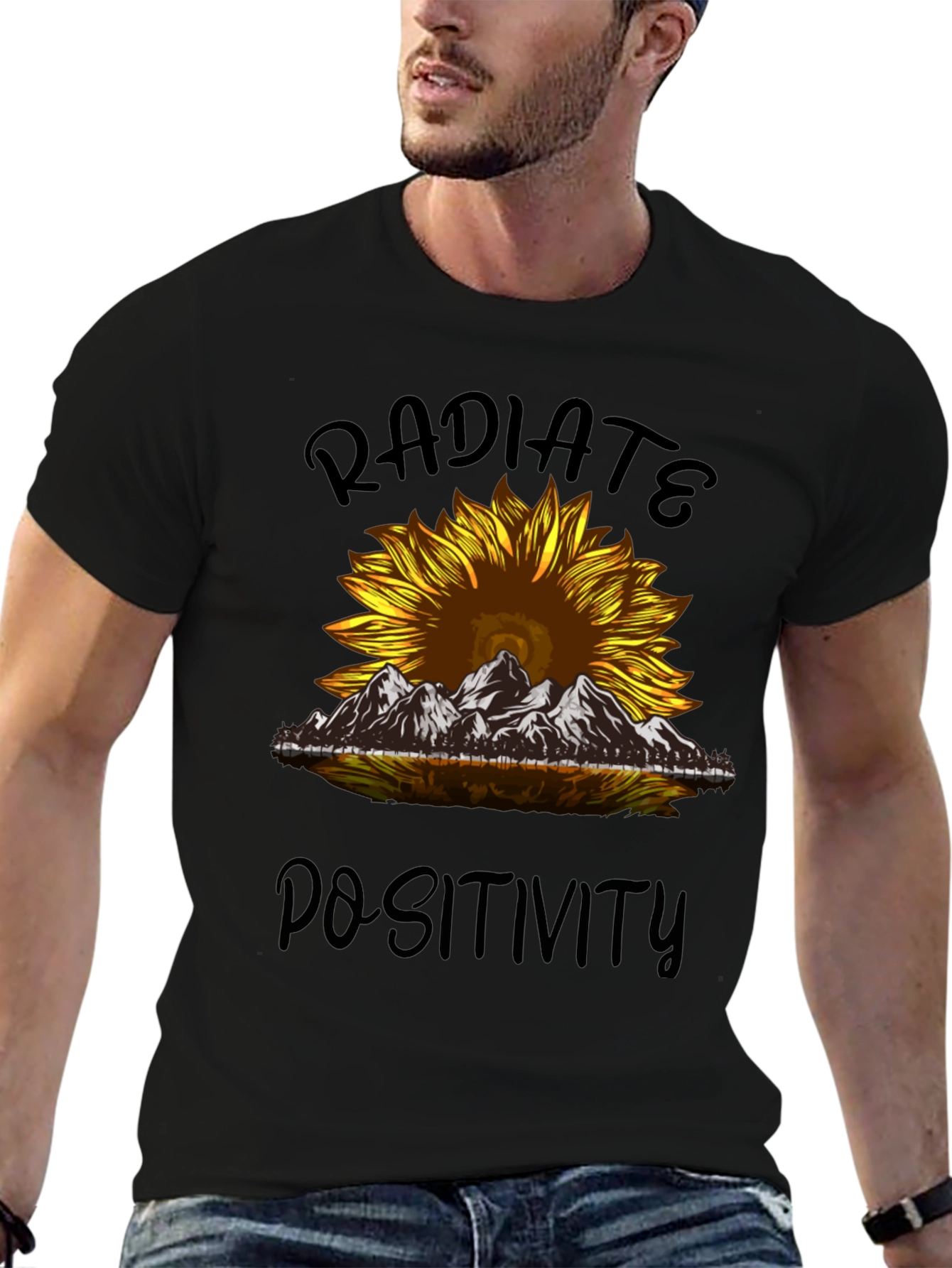Radiate Positivity Sunflower Graphic Tee