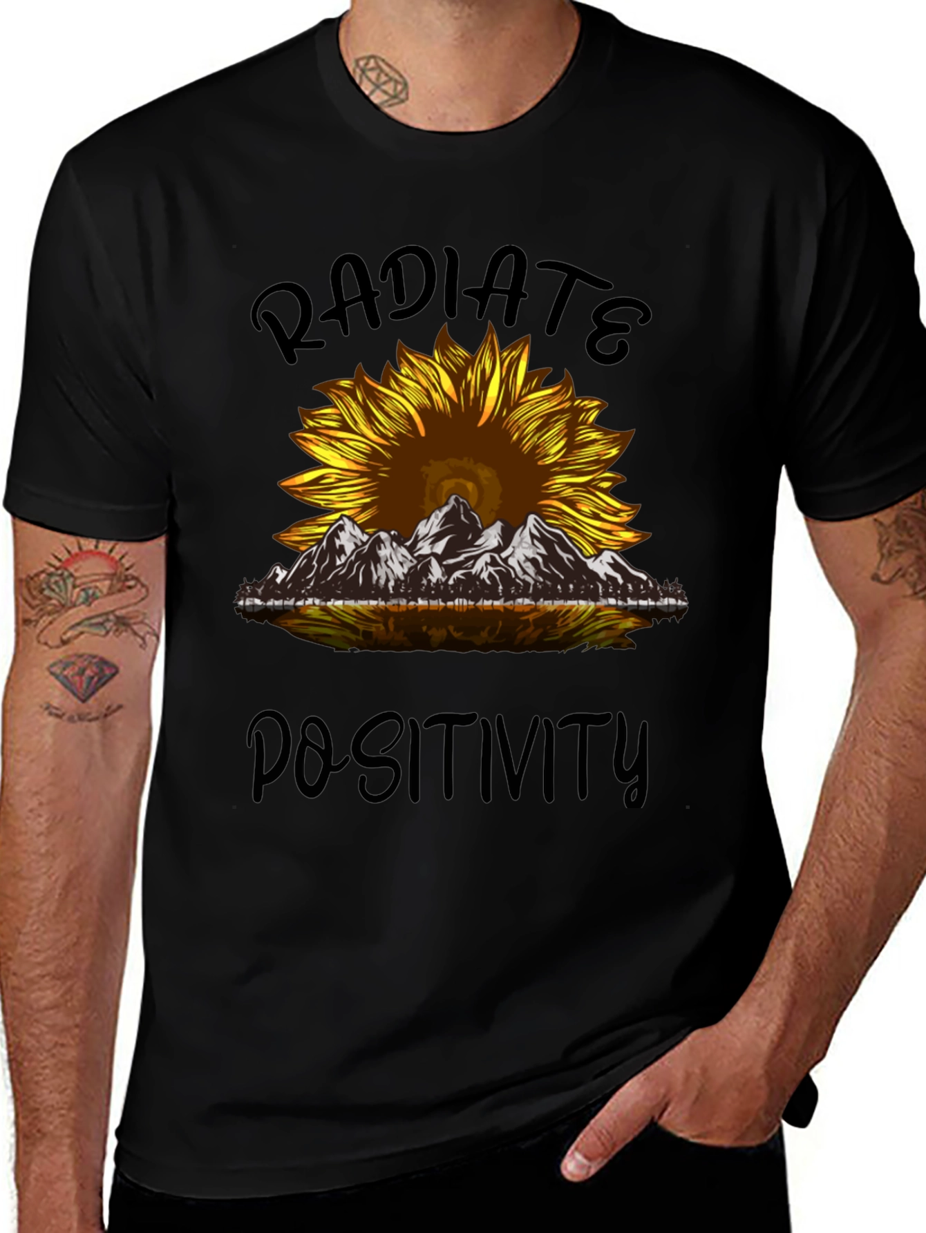 Radiate Positivity Sunflower Graphic Tee