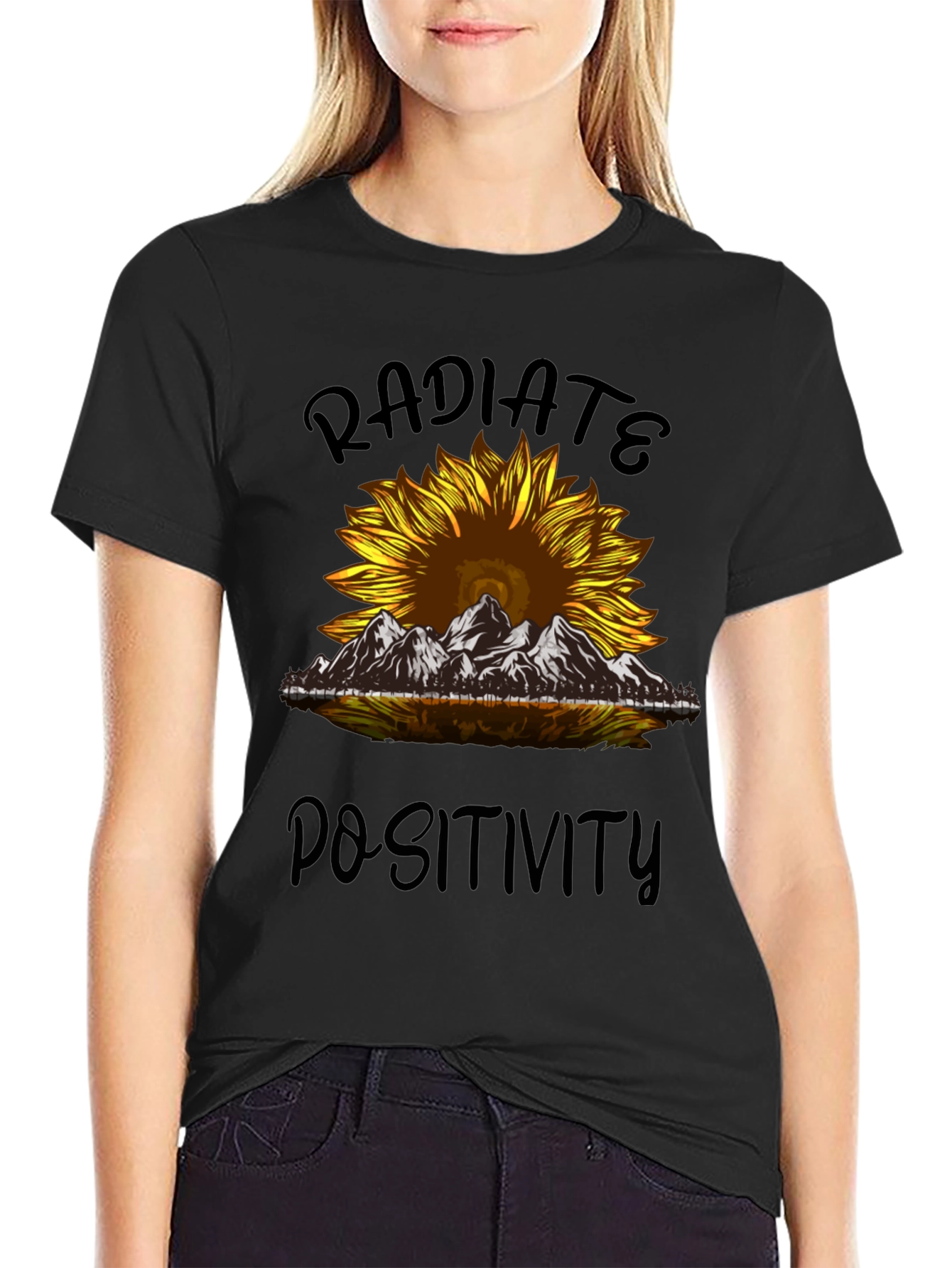 Radiate Positivity Sunflower Graphic Tee
