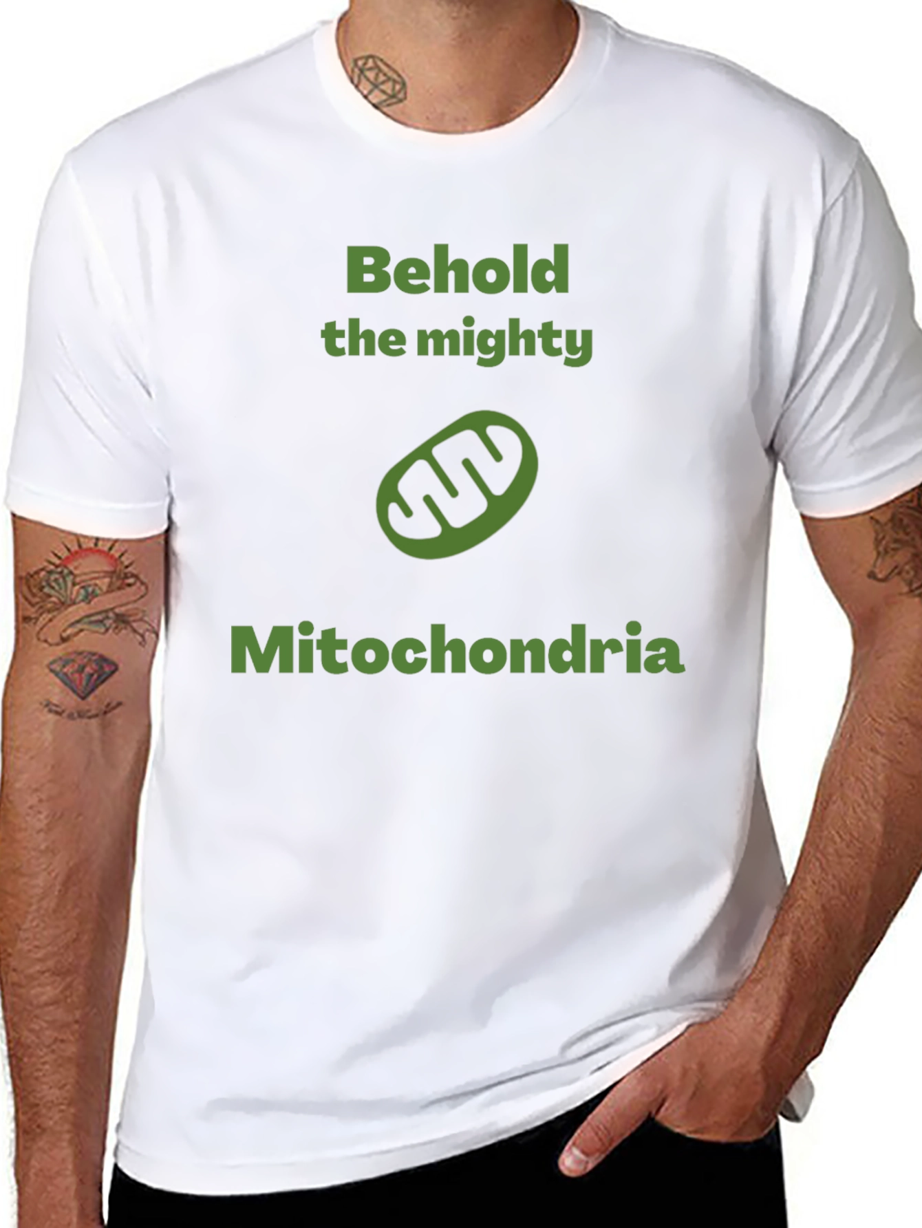 Mitochondria Mighty Funny Science T-Shirt