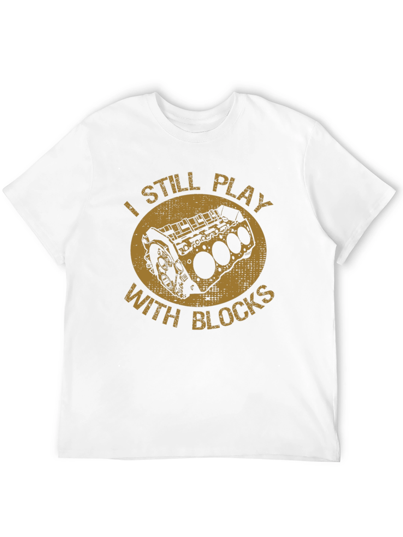 I Still Play With Blocks Black T-Shirt