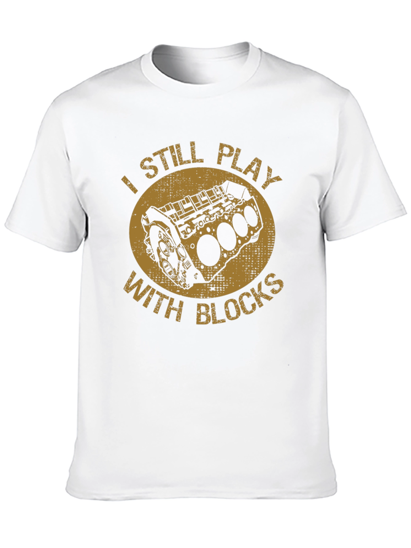 I Still Play With Blocks Black T-Shirt