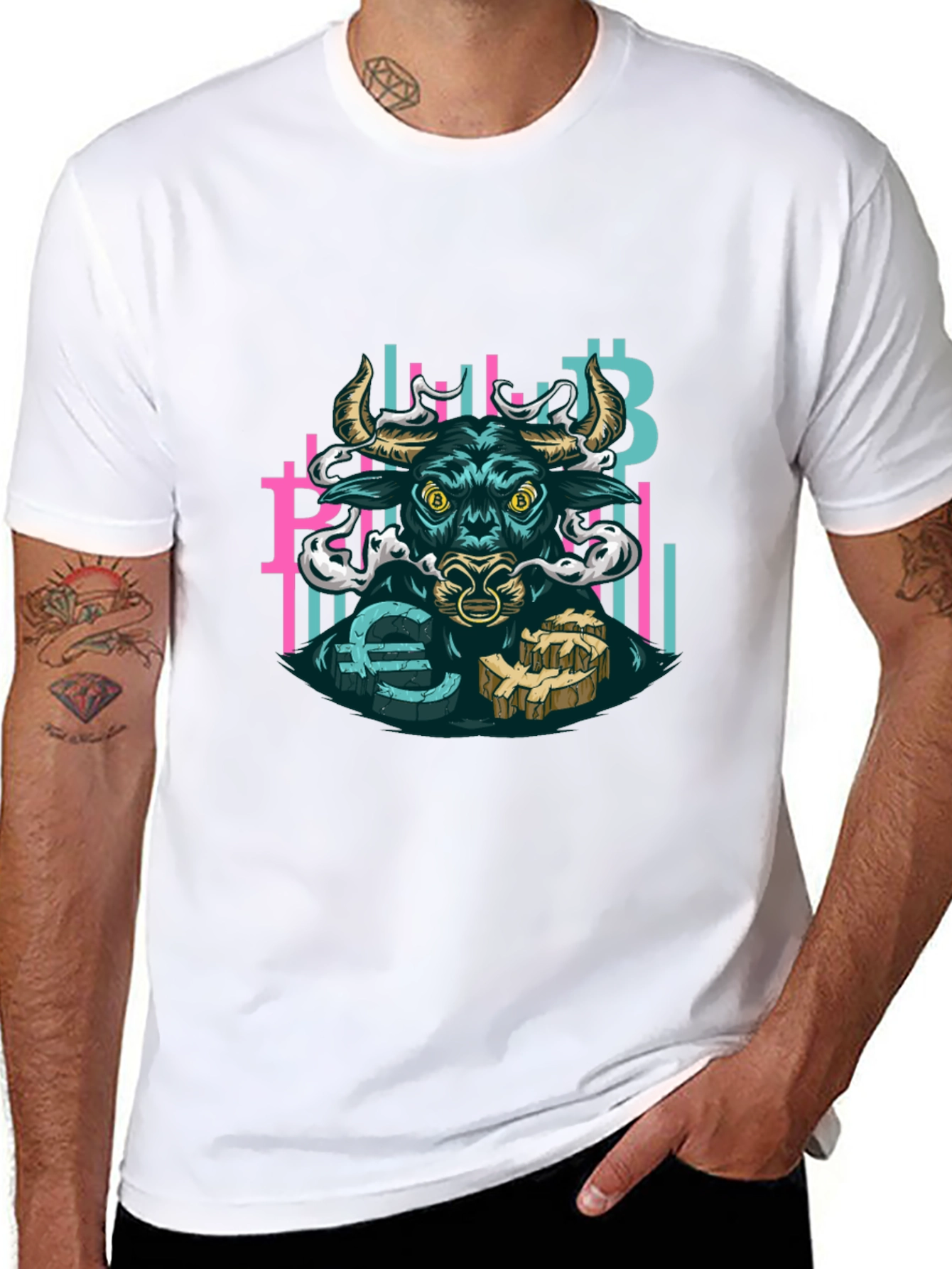 Bull Crypto T-Shirt - Bitcoin Euro Finance