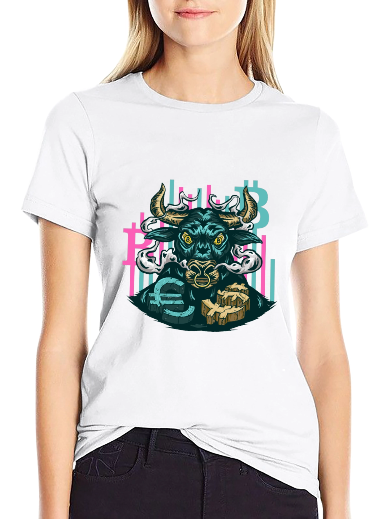 Bull Crypto T-Shirt - Bitcoin Euro Finance