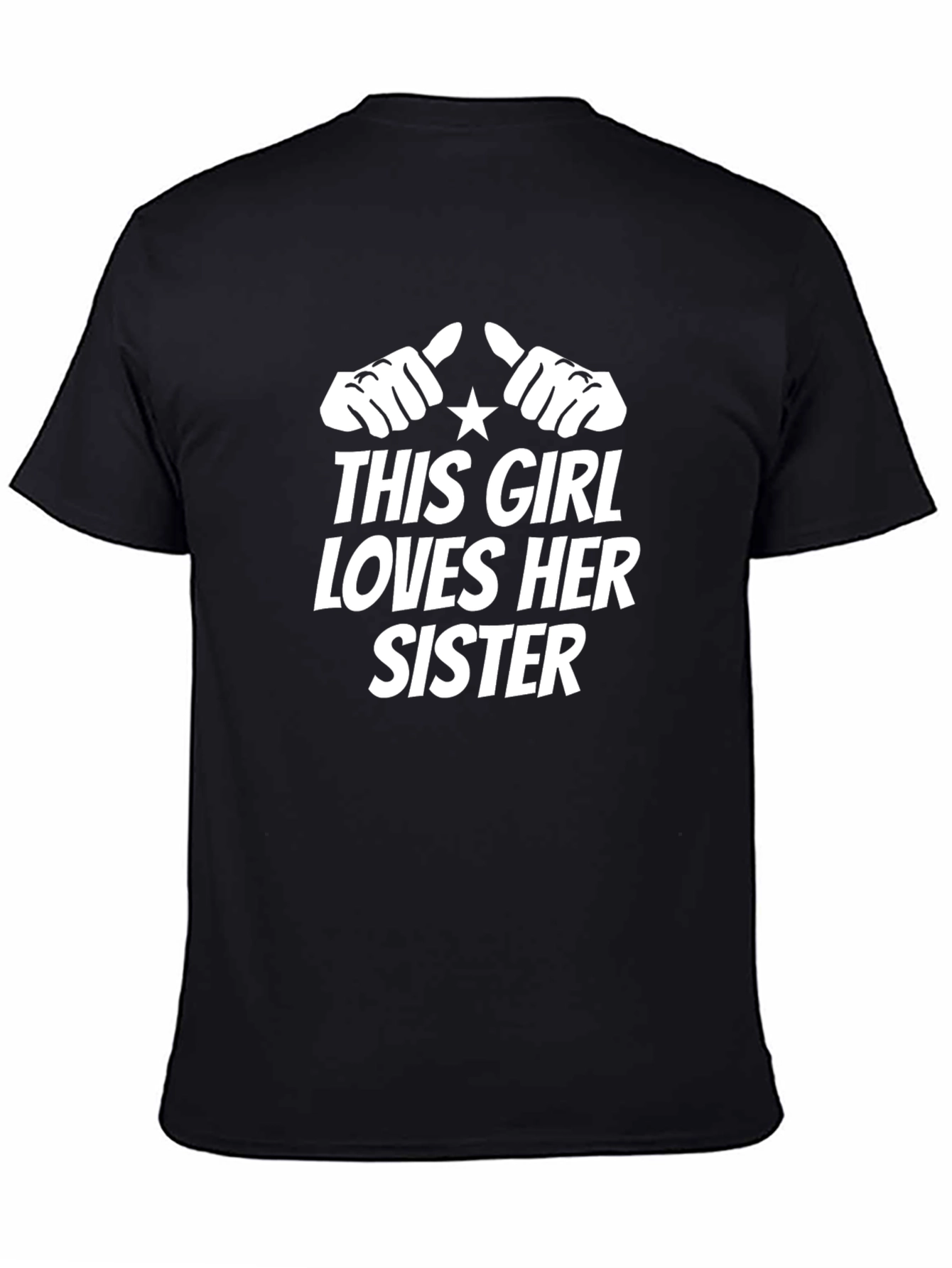This Girl Loves Her Sister Black T-Shirt