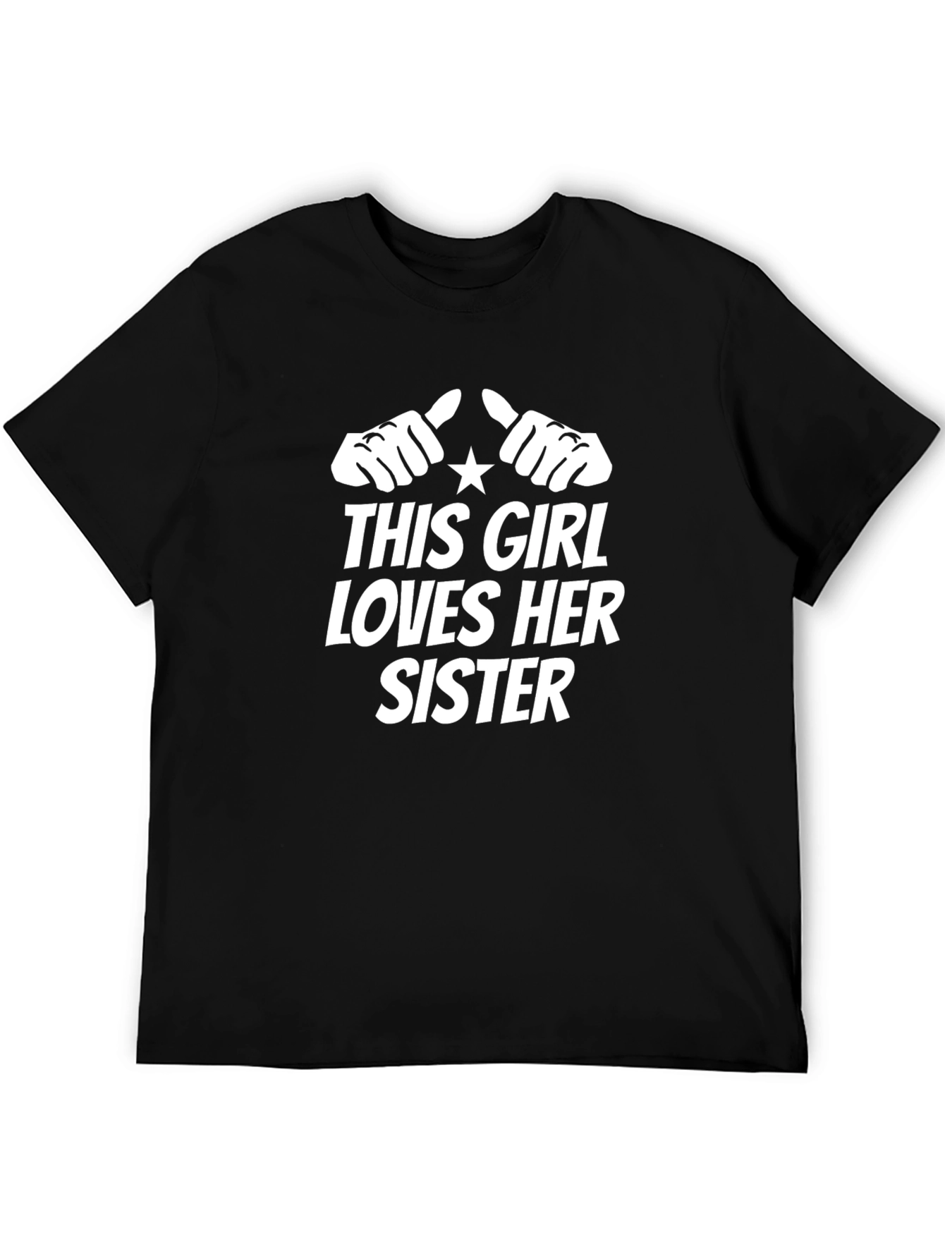 This Girl Loves Her Sister Black T-Shirt