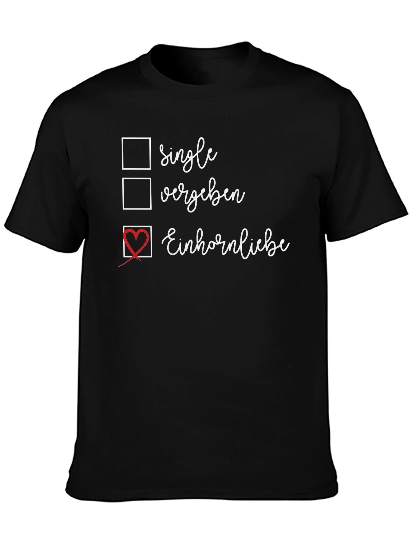 Single Vergeben Einhornliebe T-Shirt