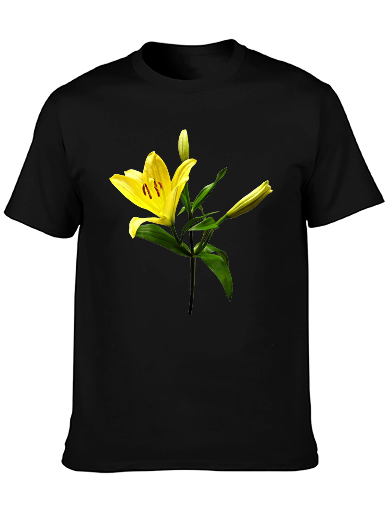 Floral Lily Graphic Print T-Shirt