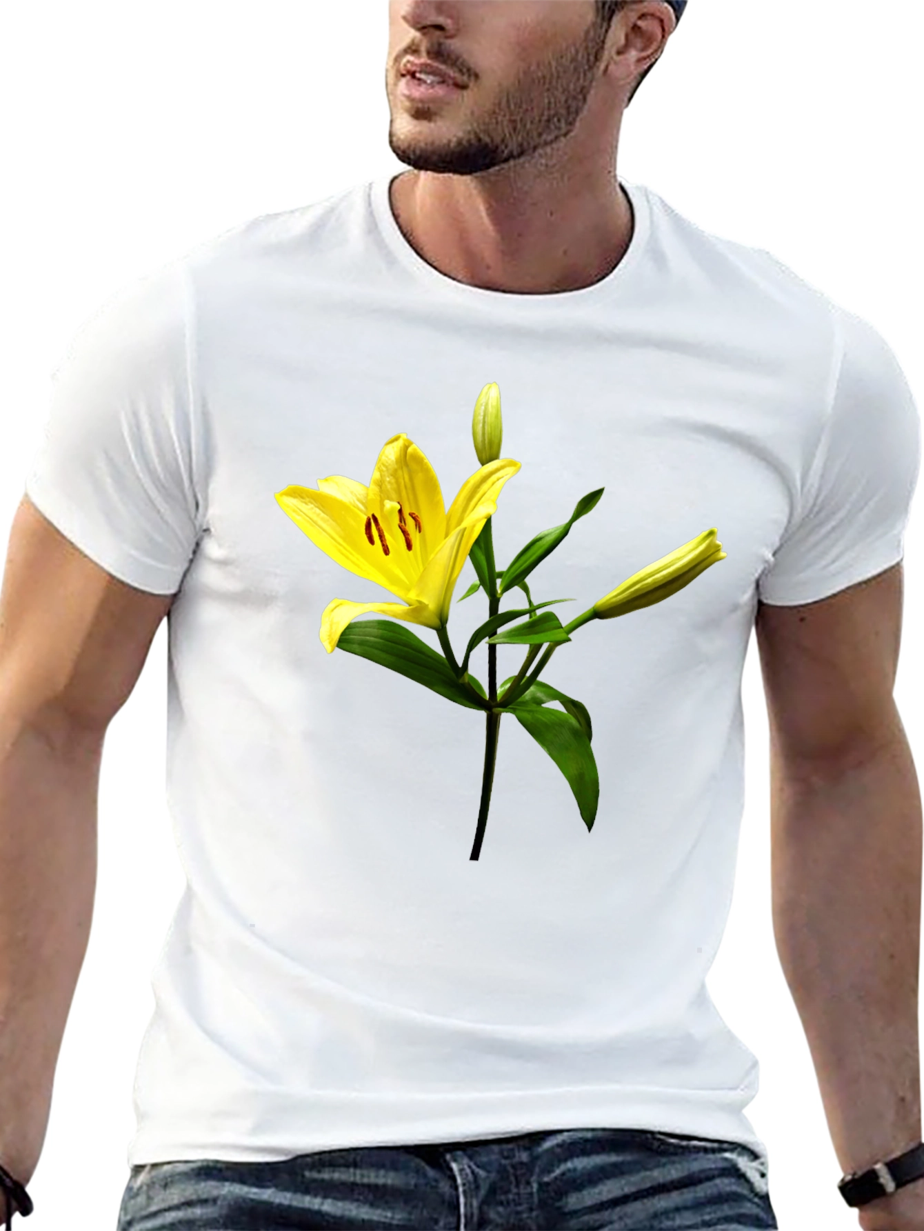 Floral Lily Graphic Print T-Shirt
