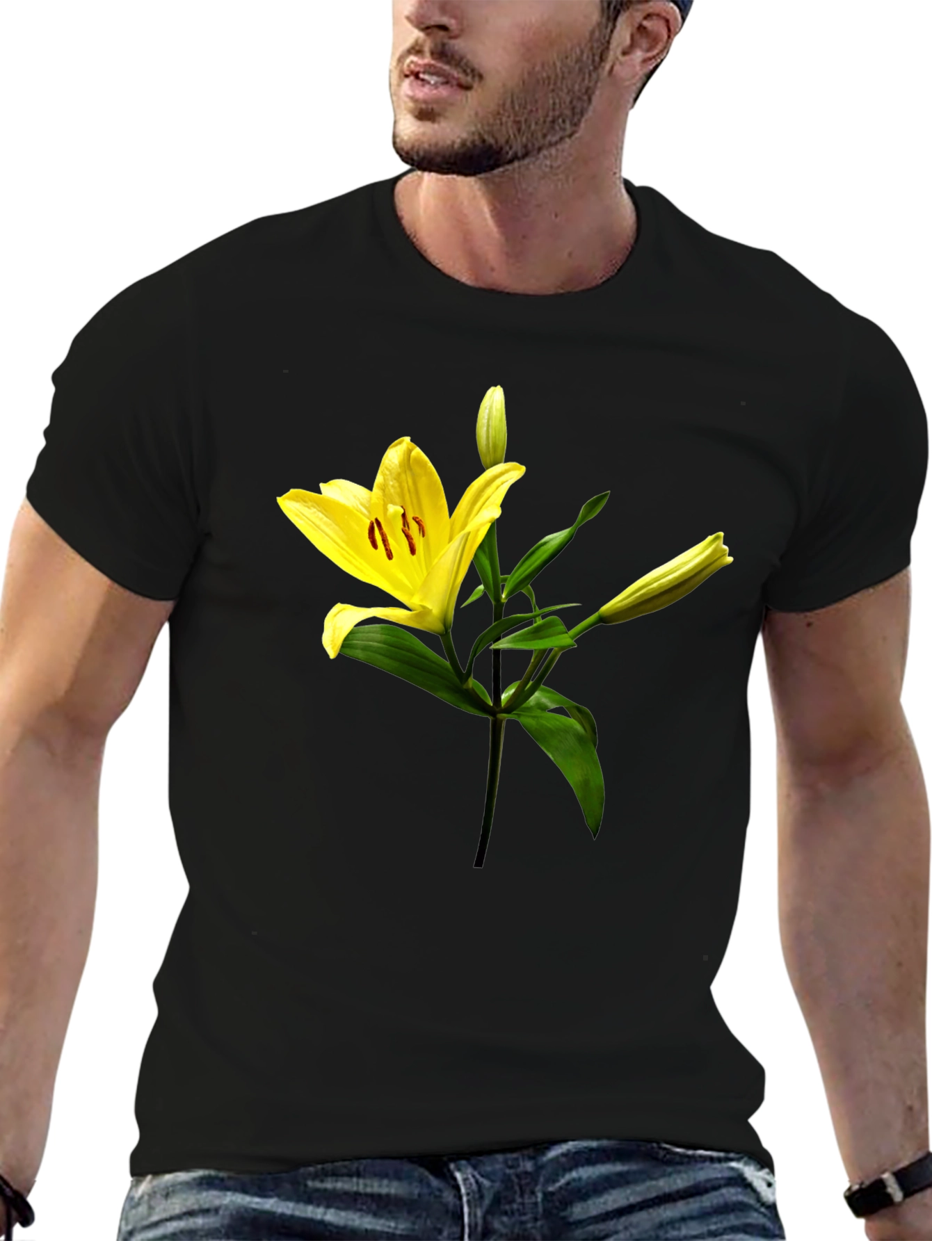 Floral Lily Graphic Print T-Shirt