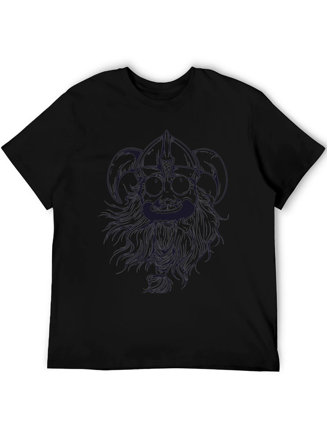 Mens Black T-Shirt with Graphic Design