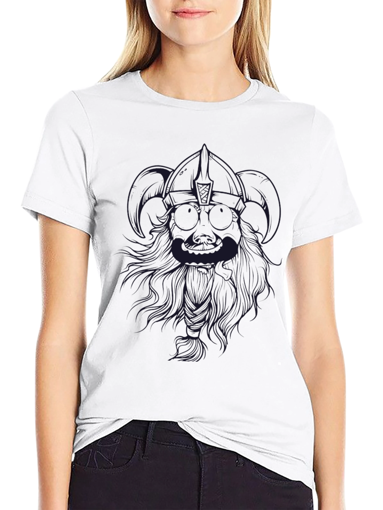 Mens Black T-Shirt with Graphic Design