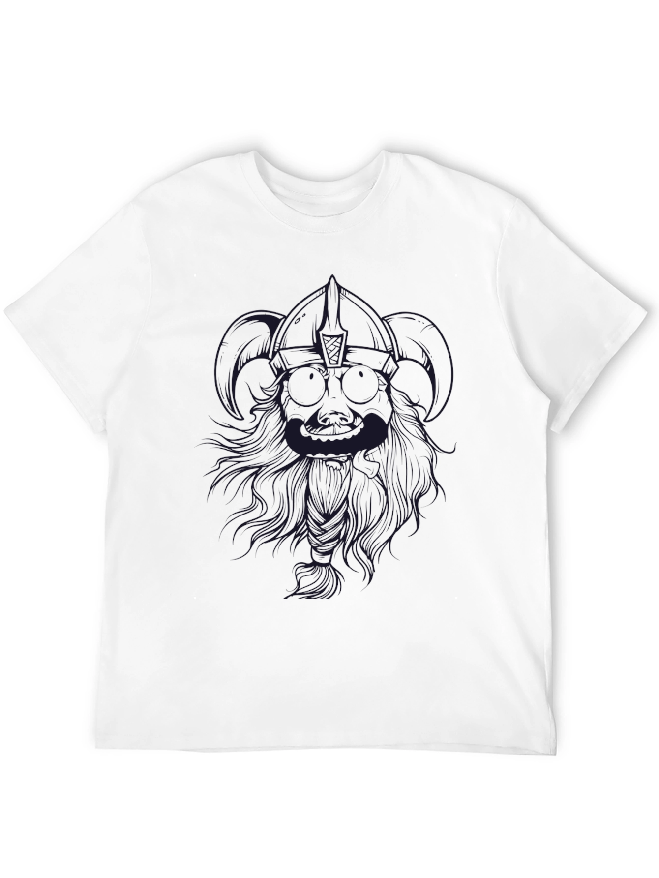 Mens Black T-Shirt with Graphic Design