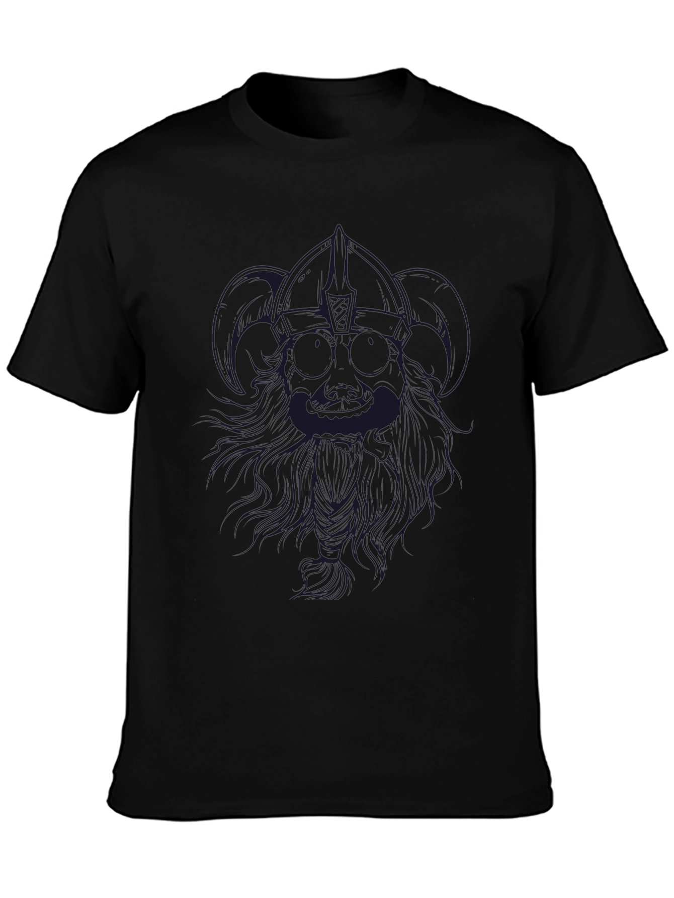 Mens Black T-Shirt with Graphic Design