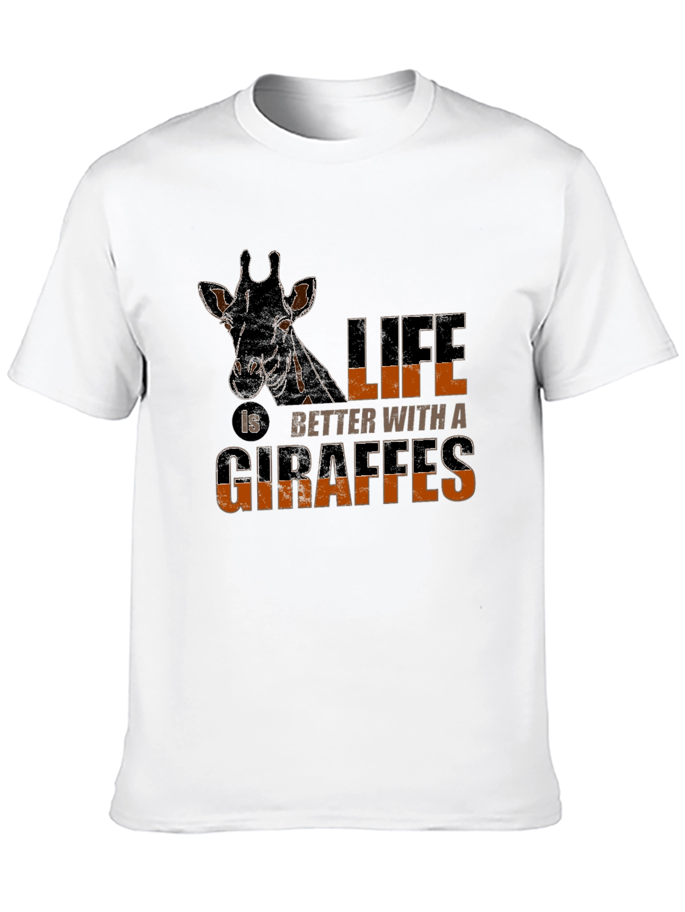 Giraffe Lovers Black Graphic Tee