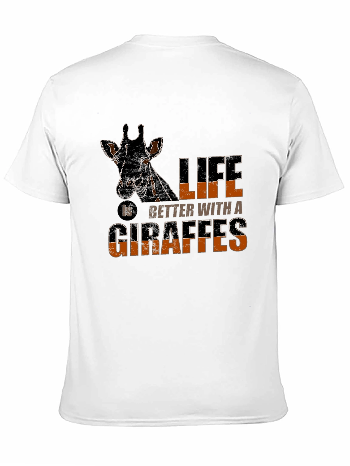 Giraffe Lovers Black Graphic Tee