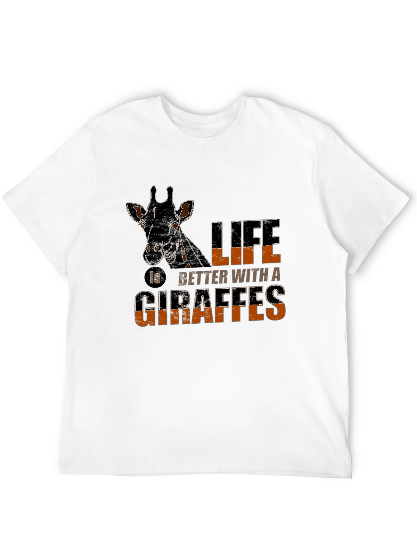 Giraffe Lovers Black Graphic Tee
