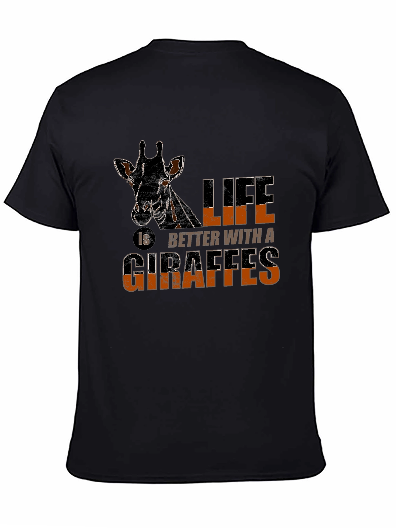 Giraffe Lovers Black Graphic Tee