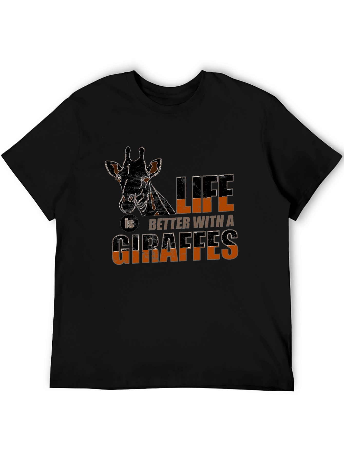 Giraffe Lovers Black Graphic Tee
