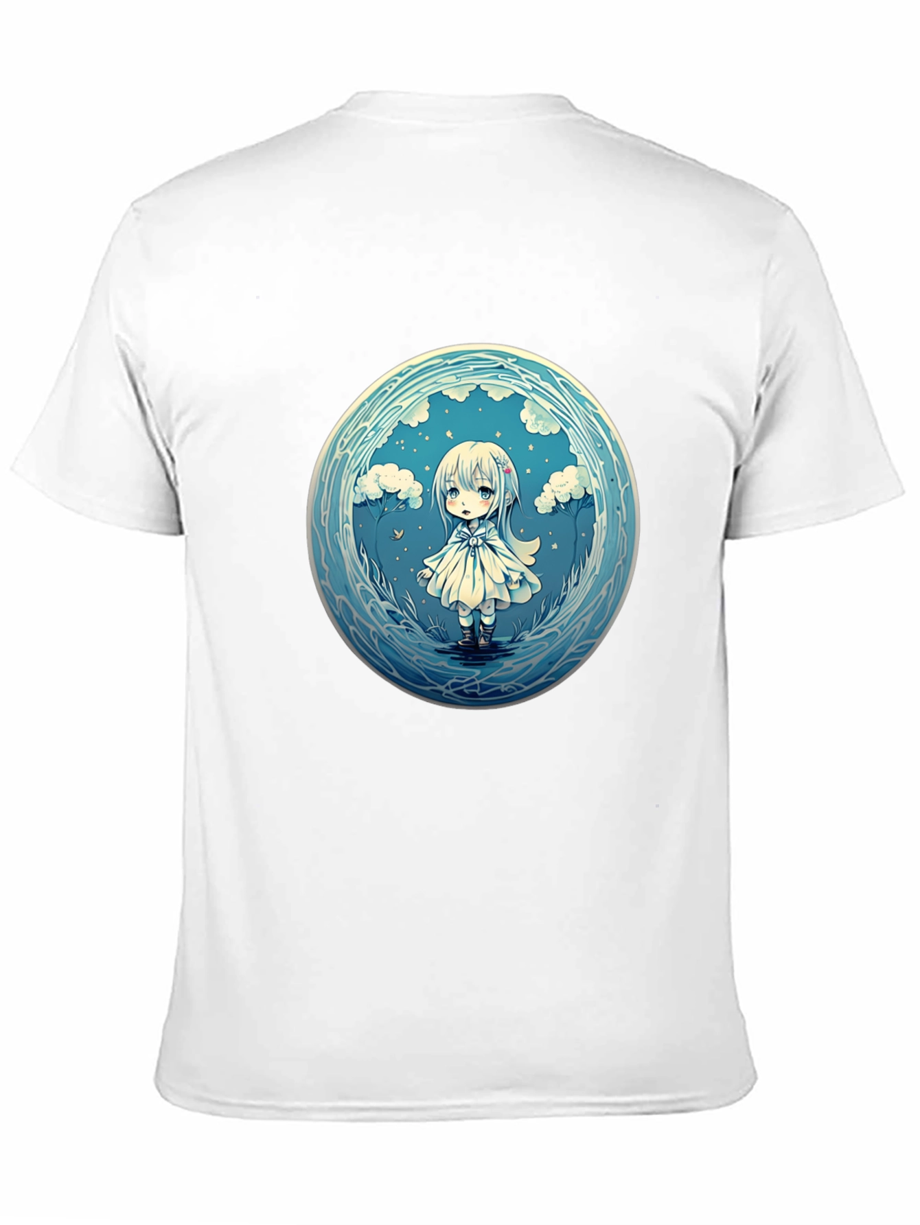 Anime Girl Graphic Tee - Stylish Black Cotton T-Shirt