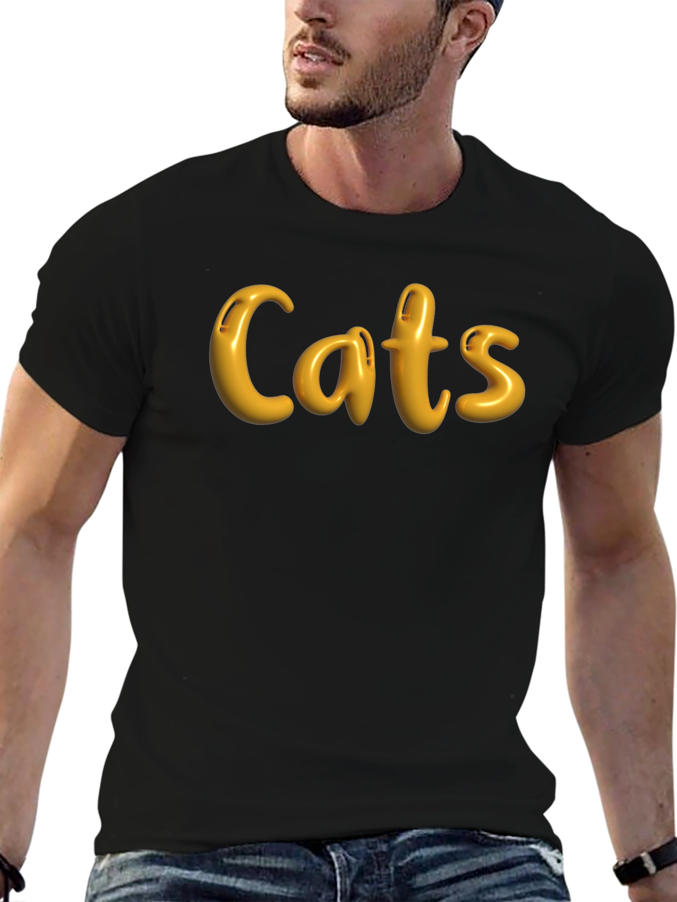 Cats Graphic T-Shirt - Classic Black Tee