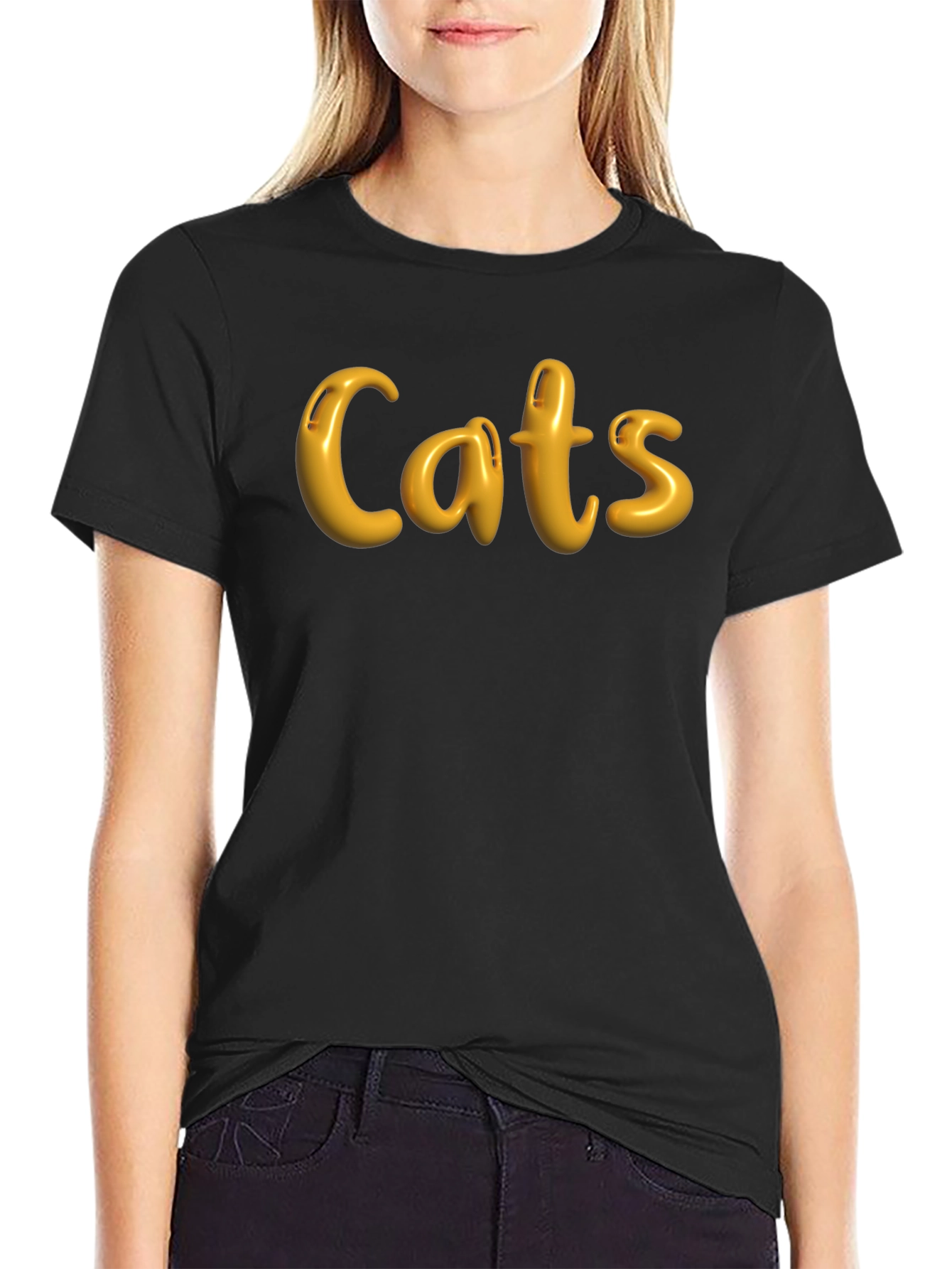 Cats Graphic T-Shirt - Classic Black Tee