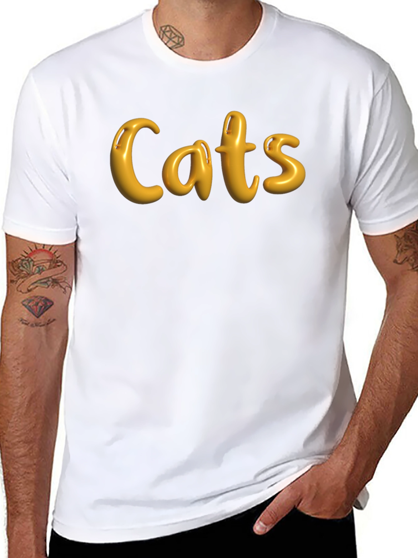 Cats Graphic T-Shirt - Classic Black Tee