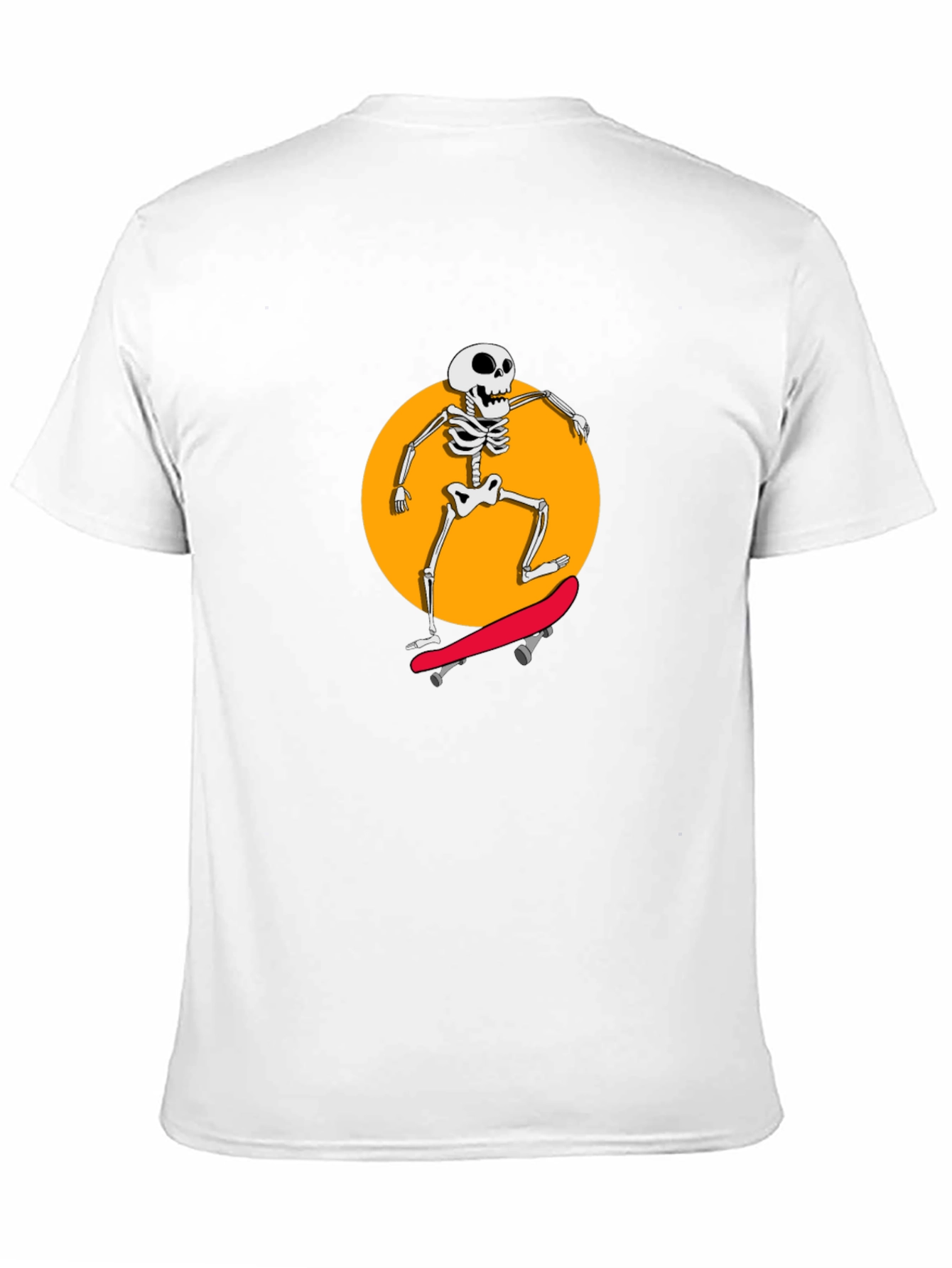 Skeleton Skateboarder Black Graphic Tee